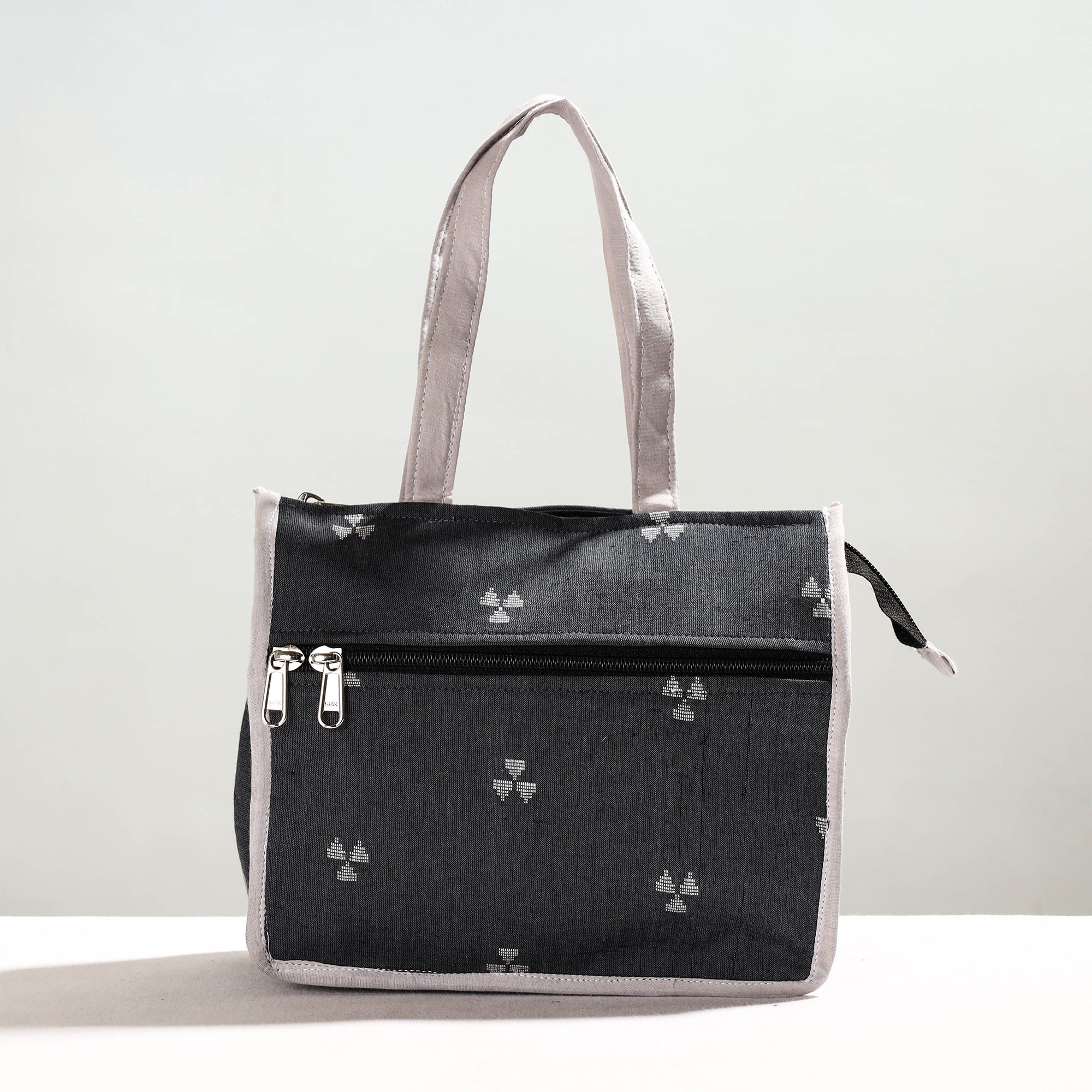 NOORI BAZAR Black - Handcrafted Jacquard Cotton Hand Bag