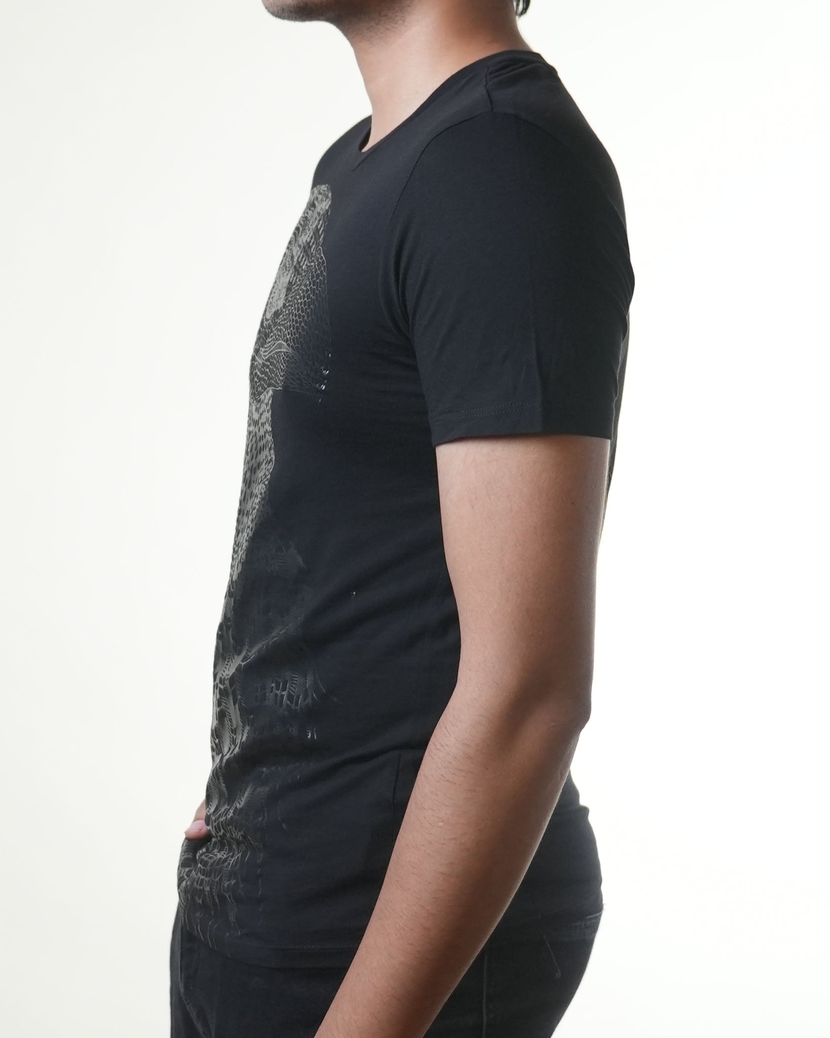 Armani Exchange Eagle Print Black Tshirt - view 2