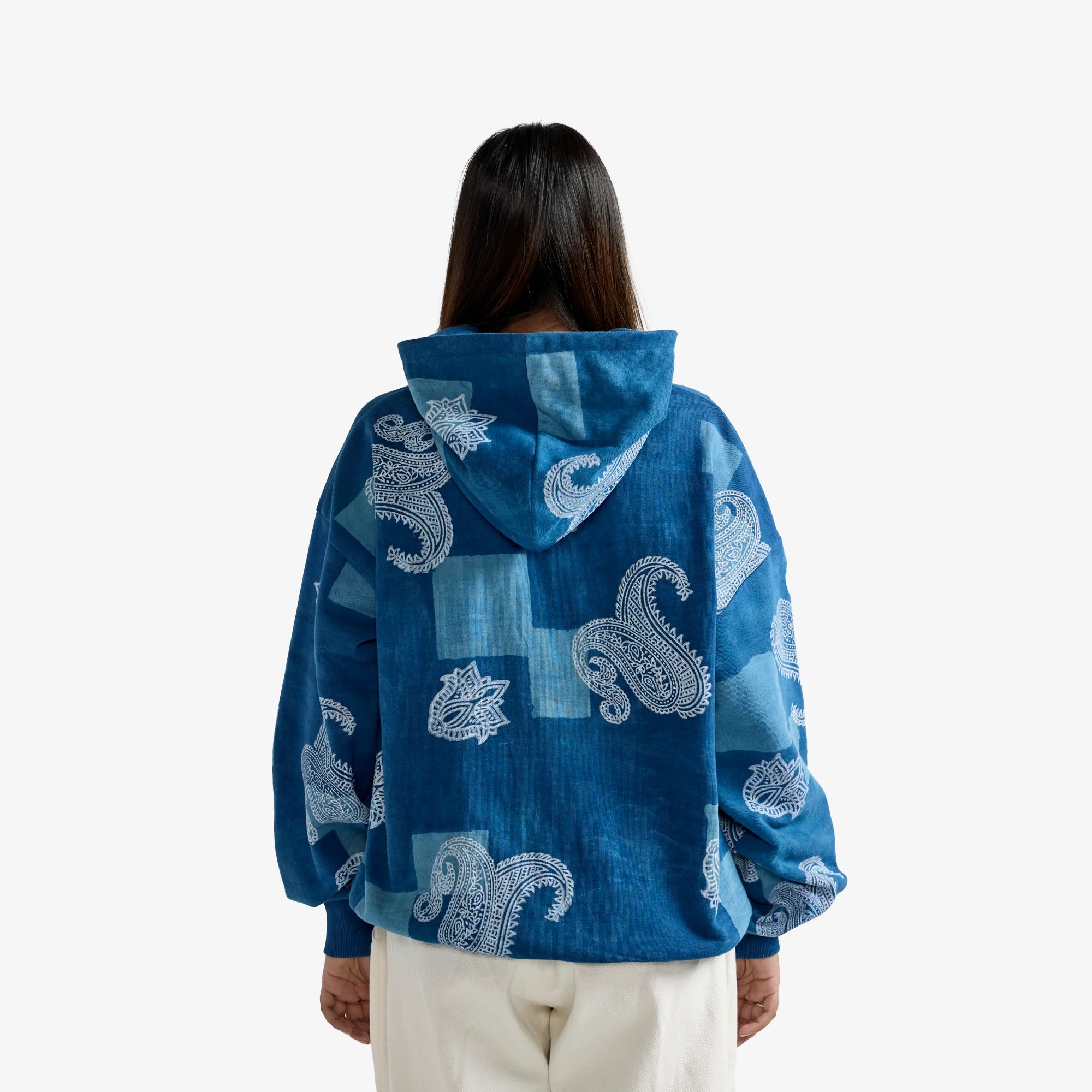 F A R A K | Handmade Indigo Hoodie { Blue - view 6