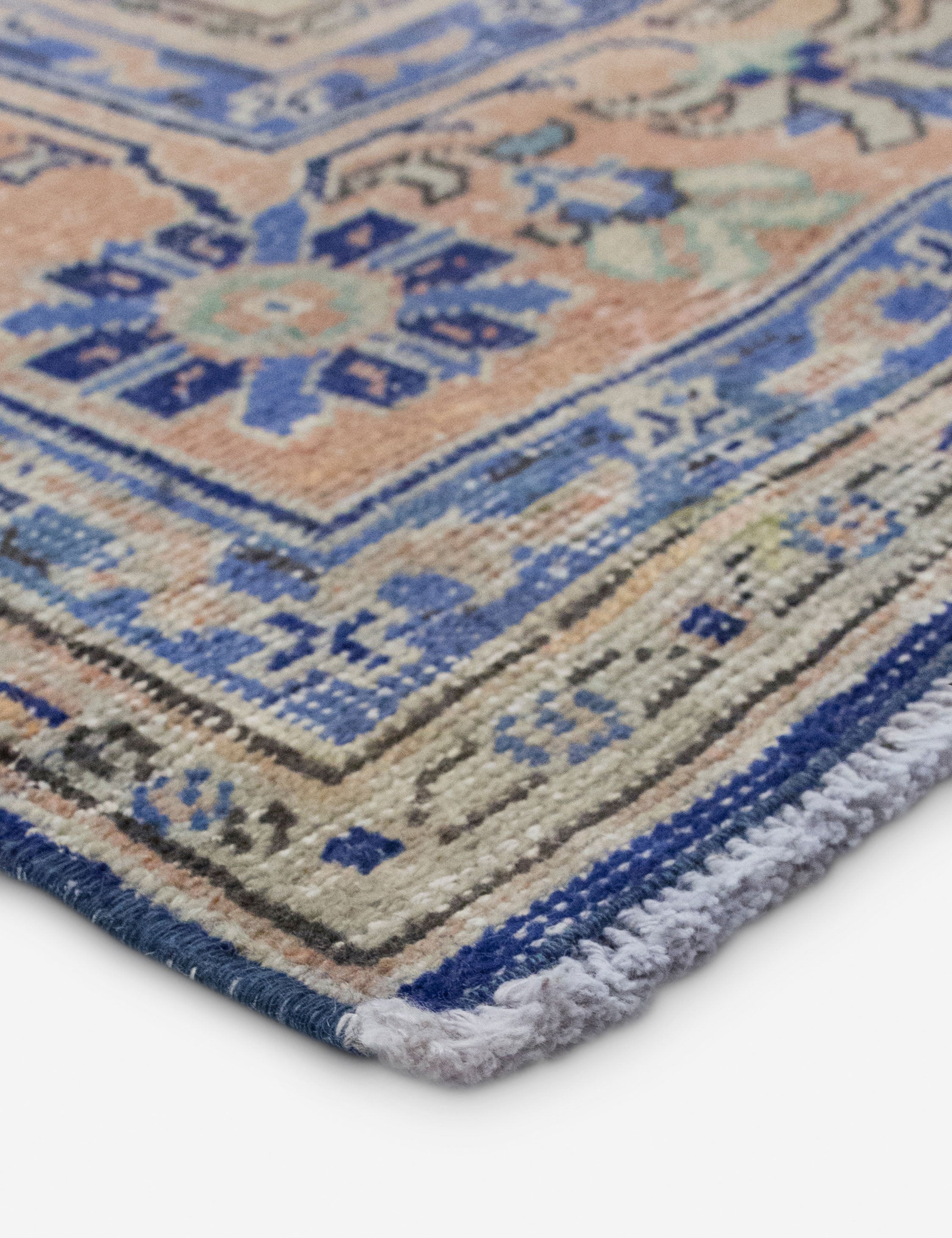 Lulu and Georgia Vintage Turkish Hand-Knotted Wool Rug No. 538, 6'7" x 9'7" - view 2