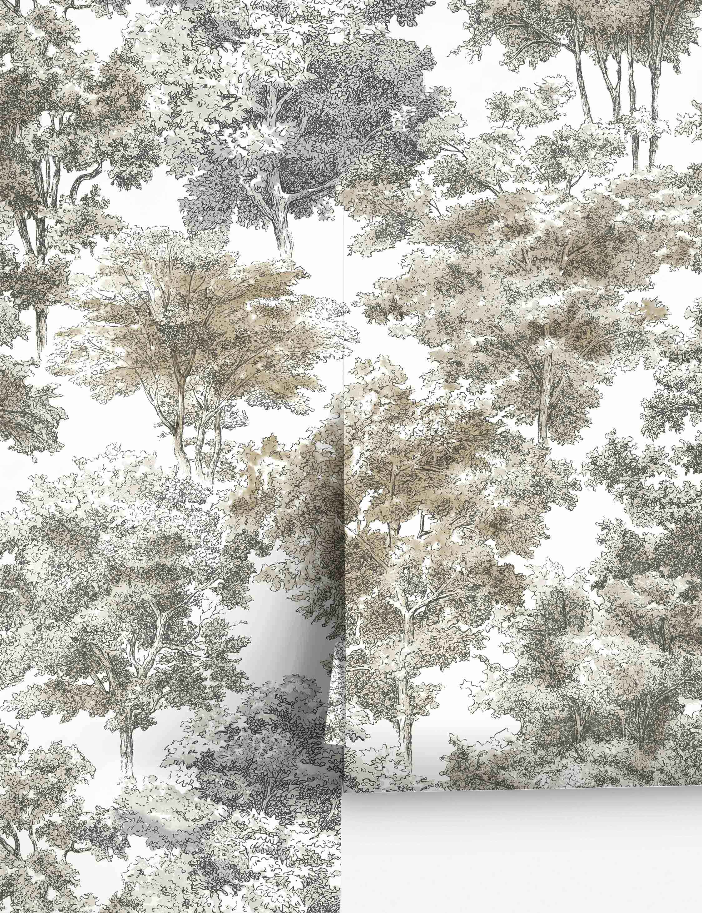 Lulu and Georgia Old World Trees Peel + Stick Wallpaper