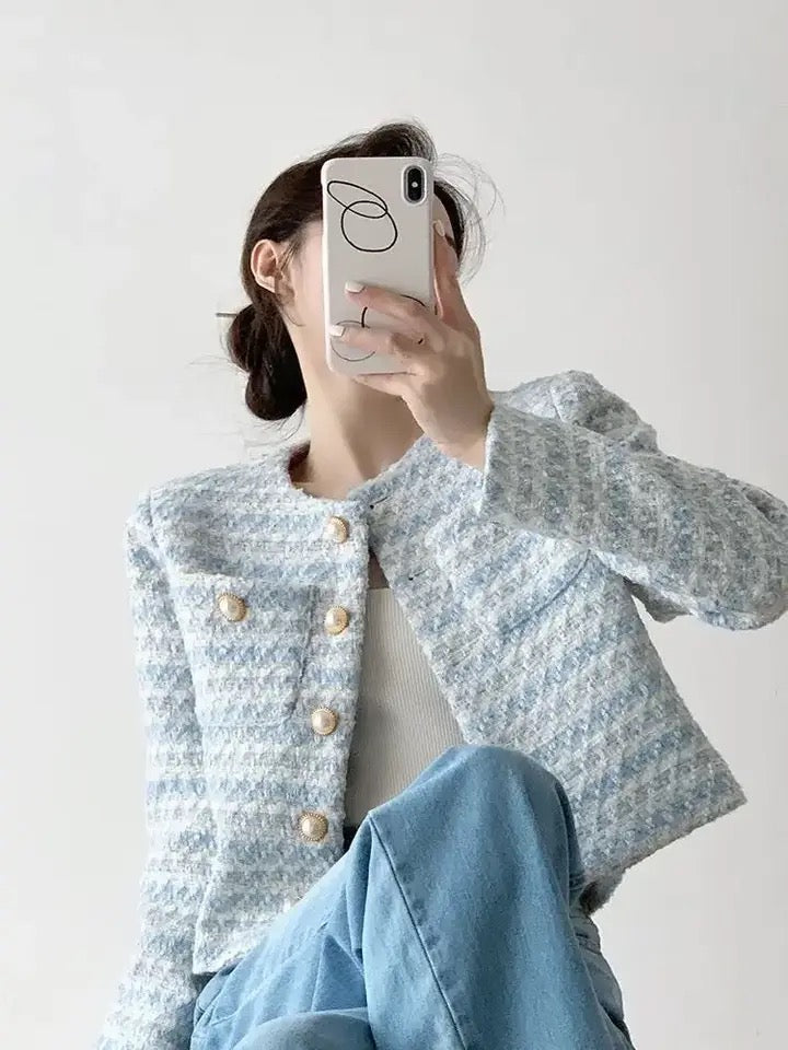 Alamode By Akanksha Bravia Statement Woolen Tweed Coat - view 2