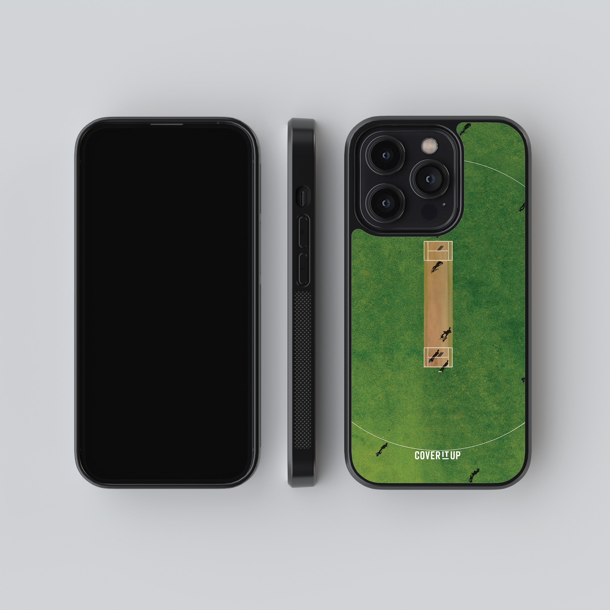 Design Phone Cases Cricket Pitch Glass Case - view 4
