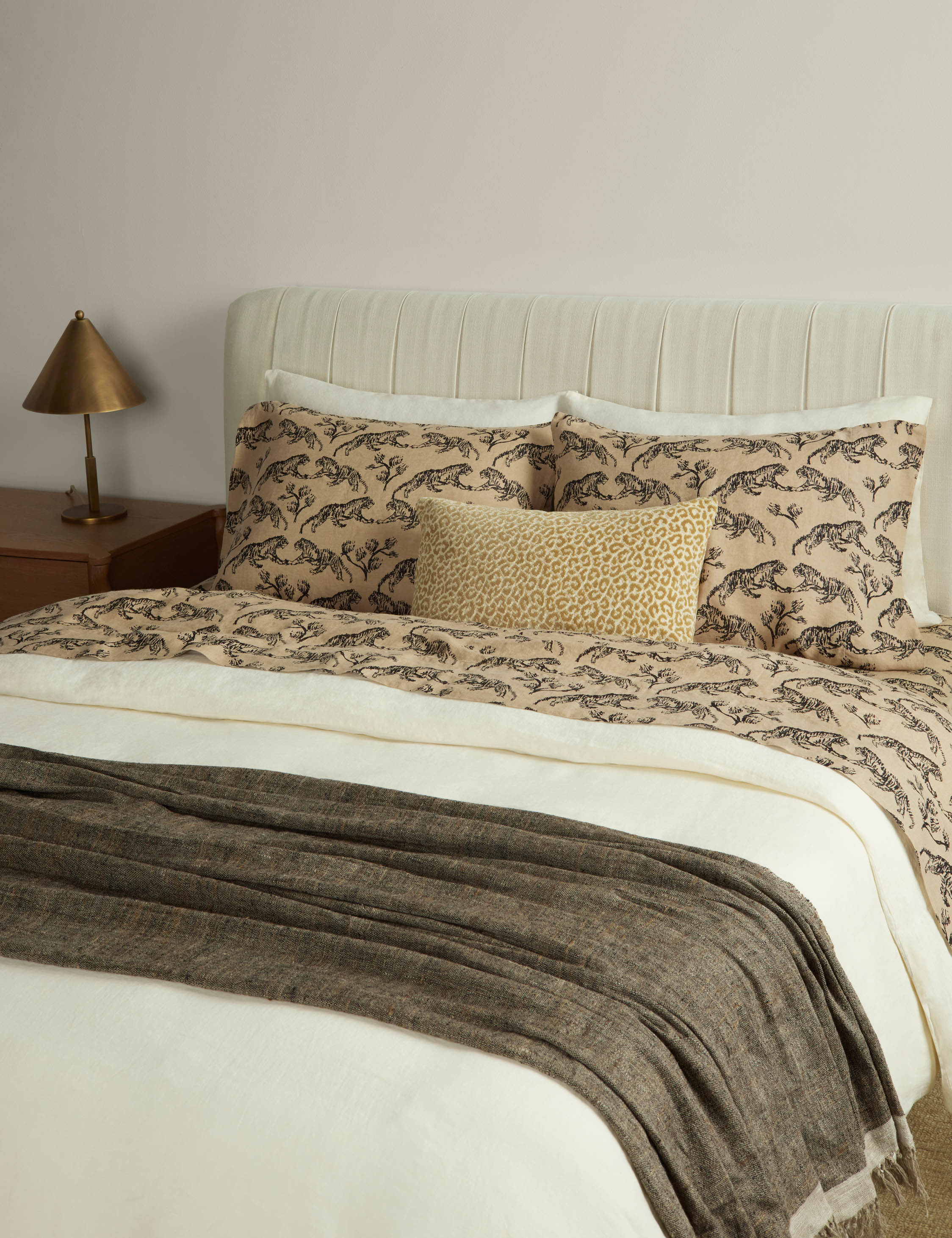 Lulu and Georgia Tiger Hemp Sheet Set by Sarah Sherman Samuel - view 2