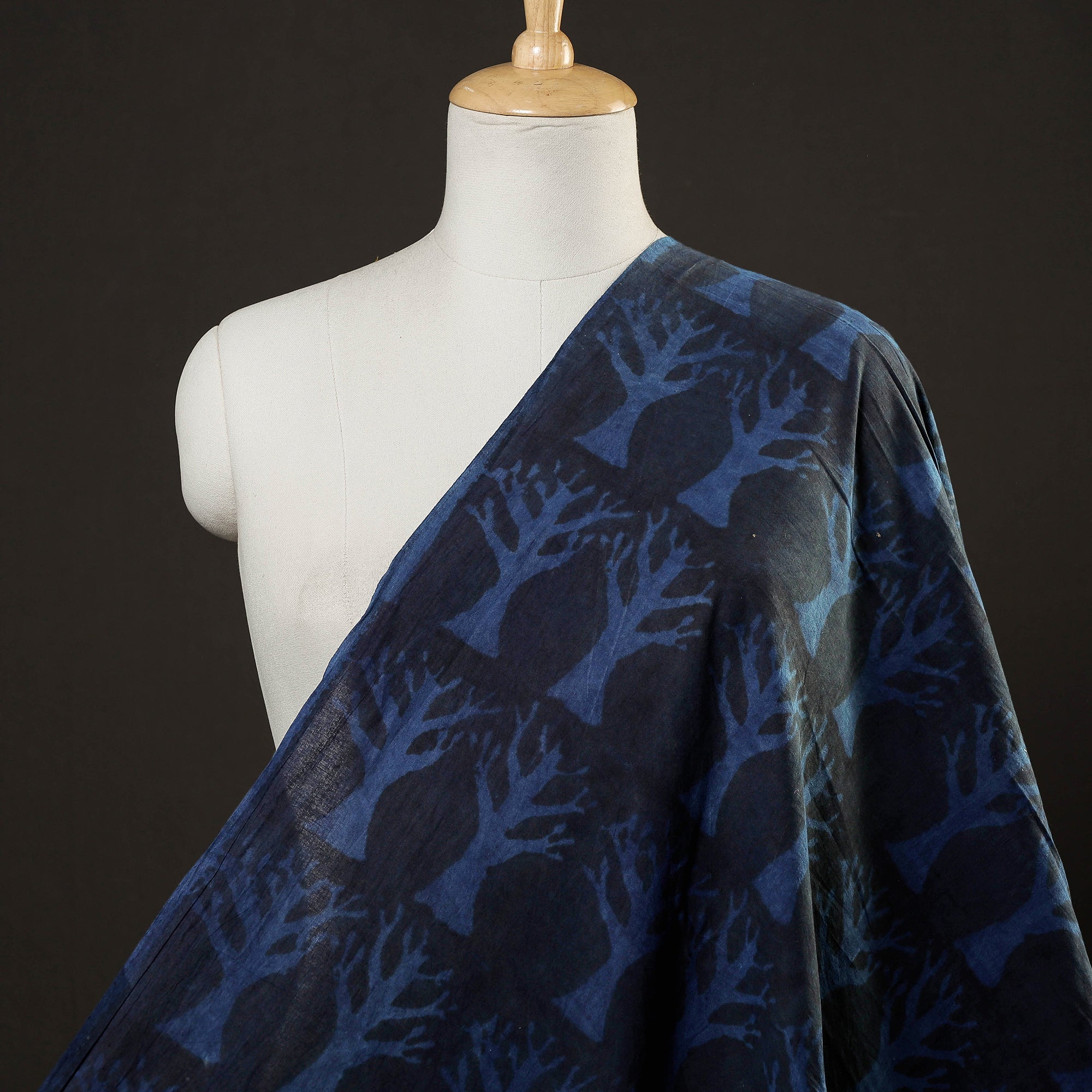 BINDAAS UNLIMITED Blue - Bindaas Block Printed Cotton Natural Dyed Fabric