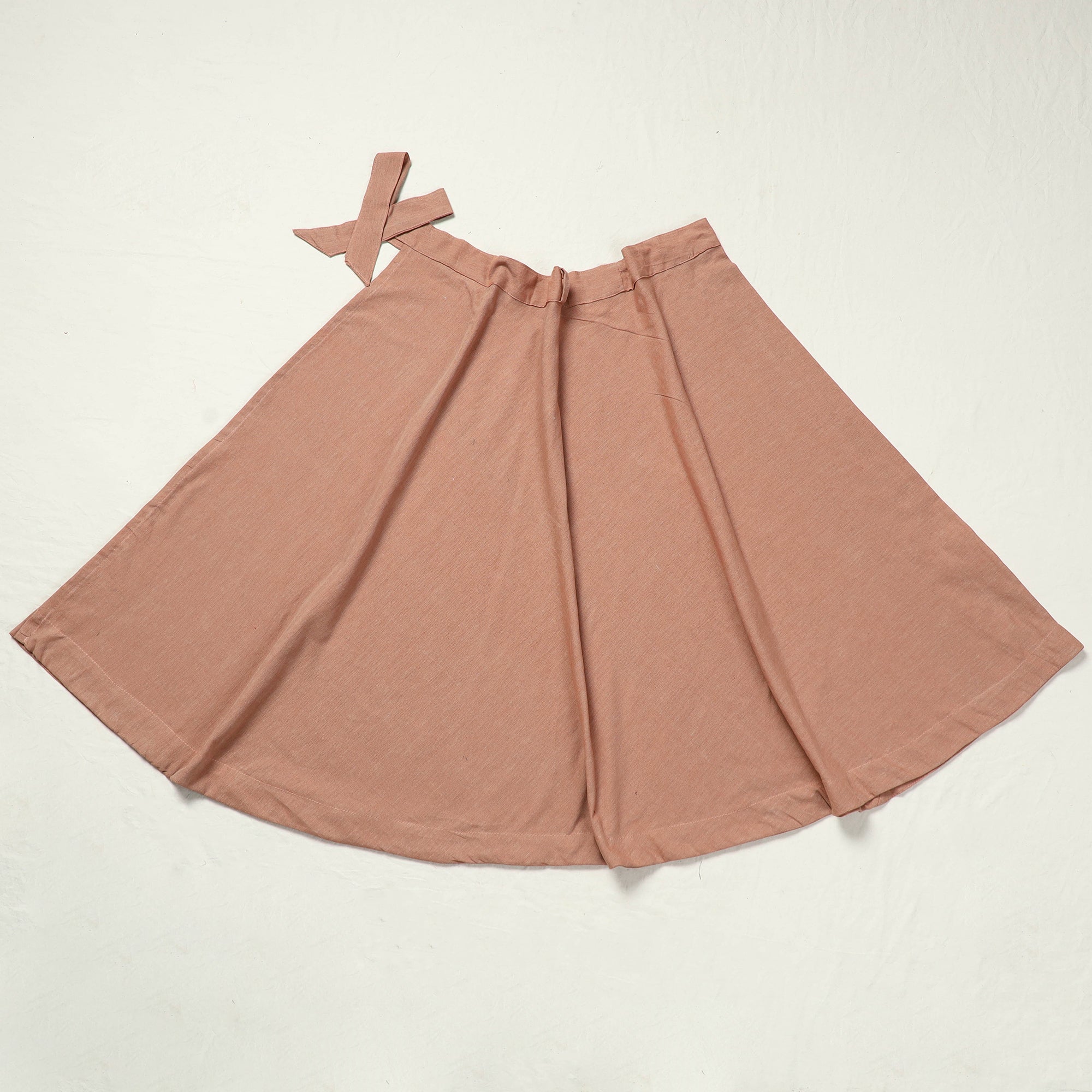 NOORI BAZAR Brown - Plain Handloom Jhiri Cotton Wrap Around Skirt - view 2