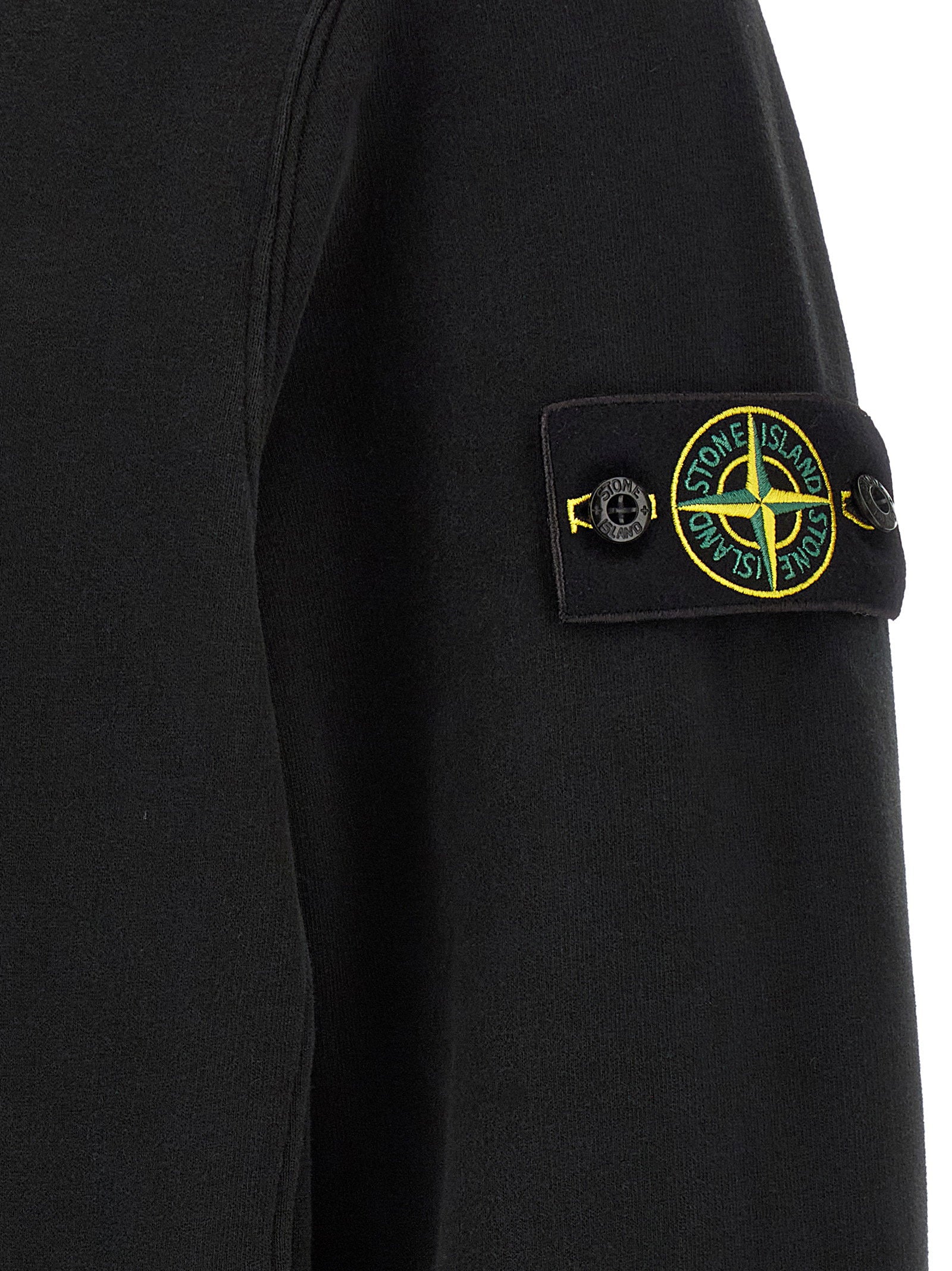 Badge Stone Island Hoodie – 99% cotton, 1% elastane - view 4
