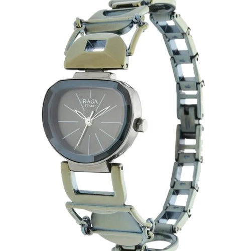 Titan Raga Facets Grey Dial Analog Stainless Steel Strap Watch for Women 22mm NP95119QM01 - view 2