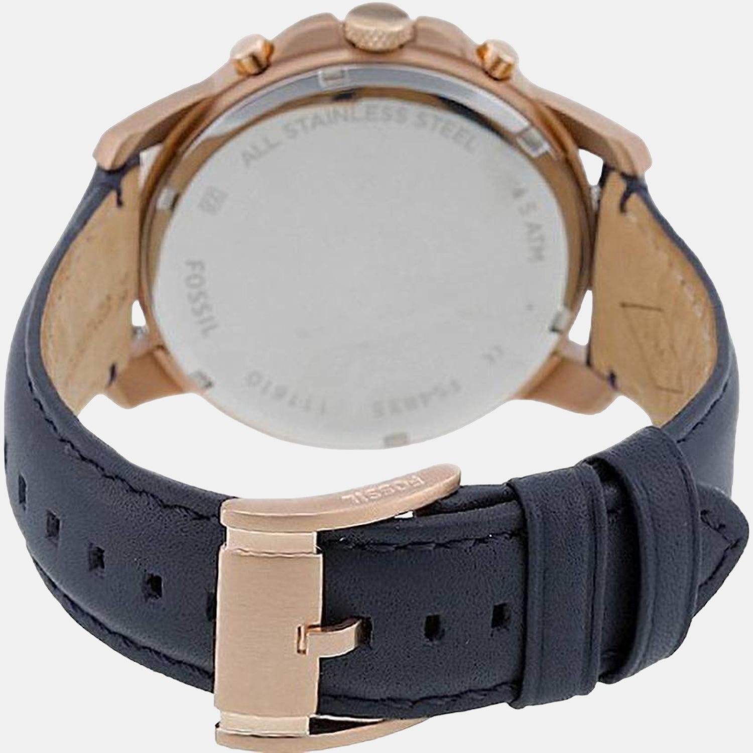 Fossil Grant Men Quartz Blue Dial Chronograph Leather Watch FS4835 - view 2