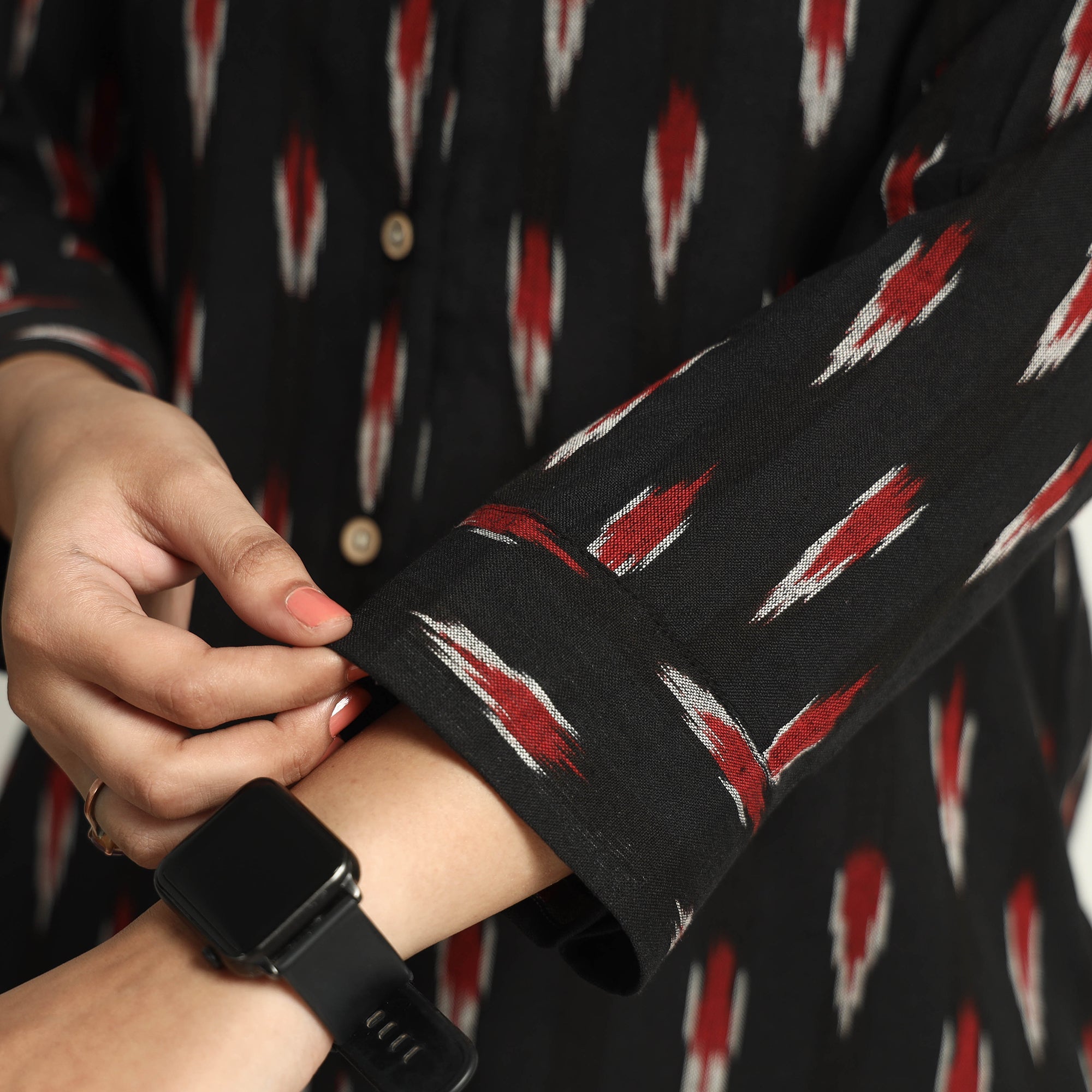 ITOKRI CASUALS Black - Pochampally Ikat Cotton Co-Ord Set - view 5