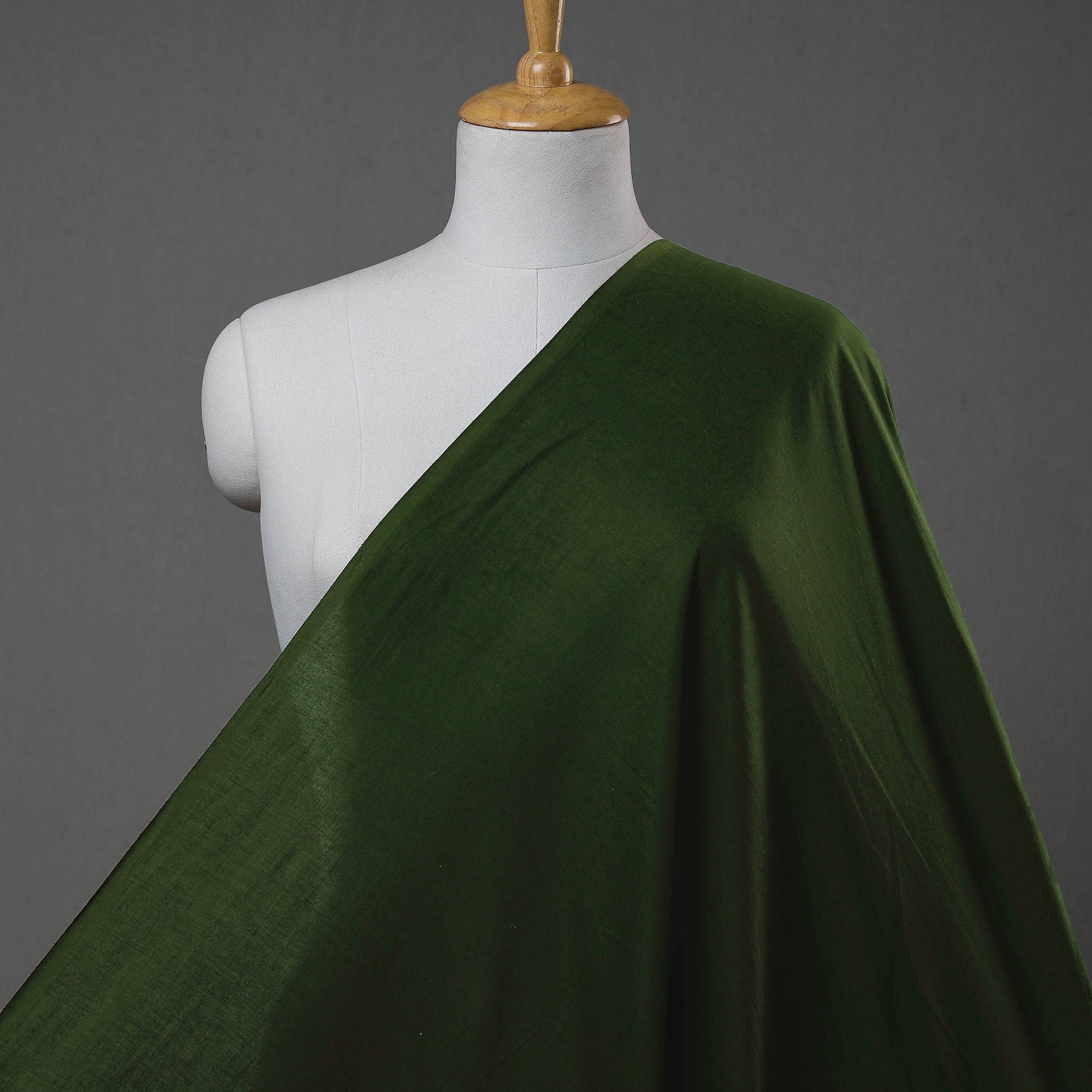 ITOKRI CRAFTS INITIATIVE Army Green - Prewashed Plain Cotton Fabric 22