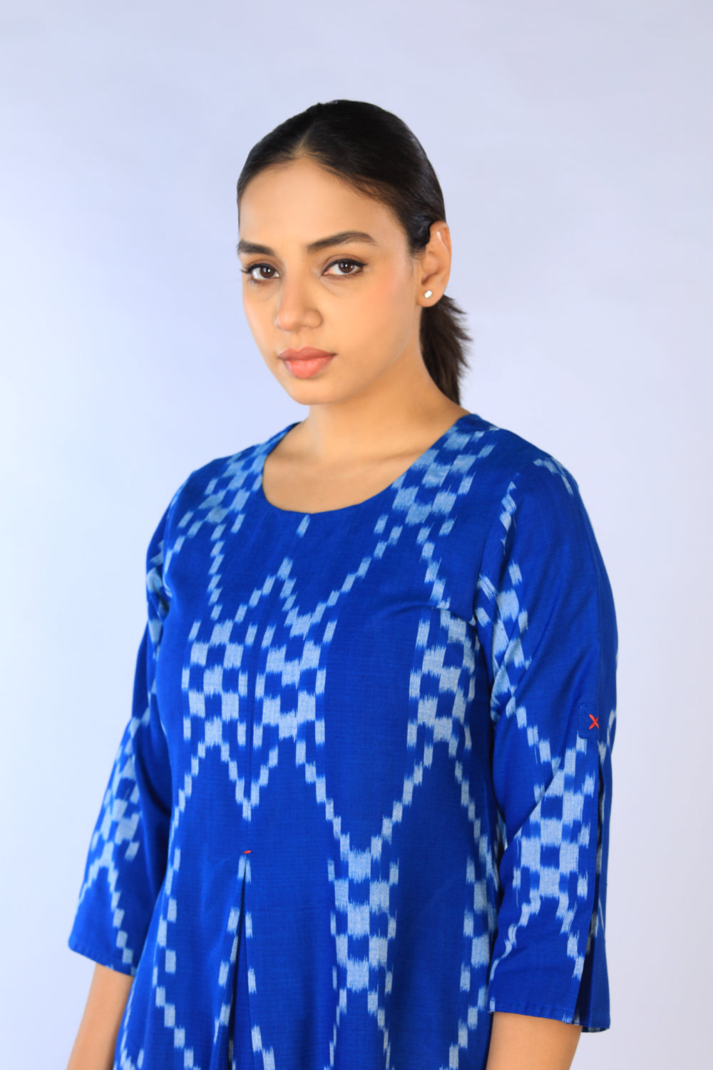 Kalanjali Ethnics Handwoven Cotton Pochampally Ikat Dress - view 2