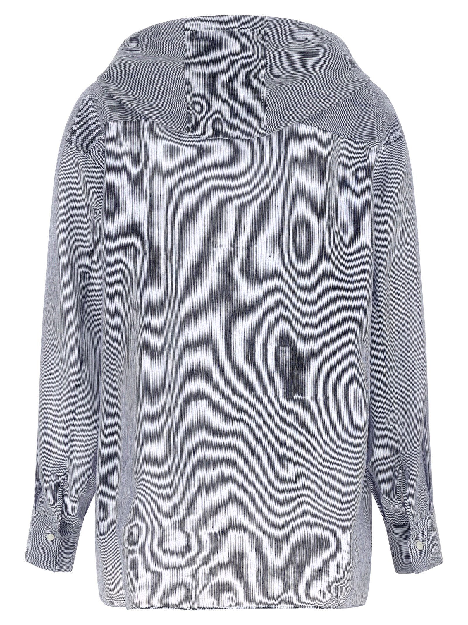 Brunello Cucinelli Hooded Shirt – 78% linen, 22% silk - view 2