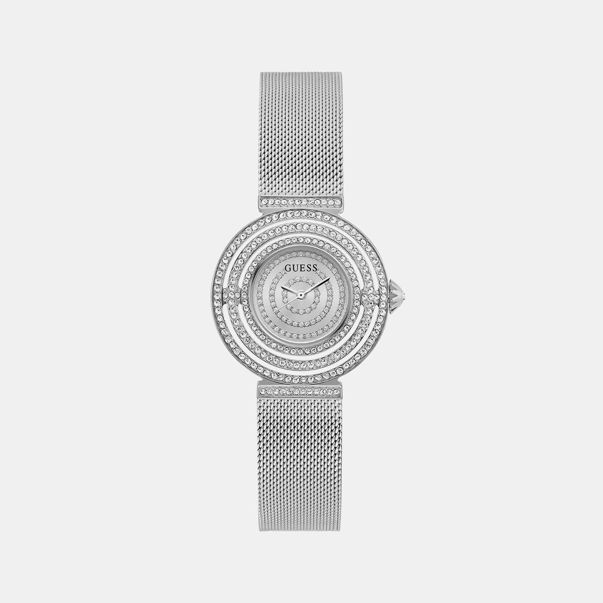 Guess Dream Women Quartz Silver Dial Analog Mesh Watch GW0550L1