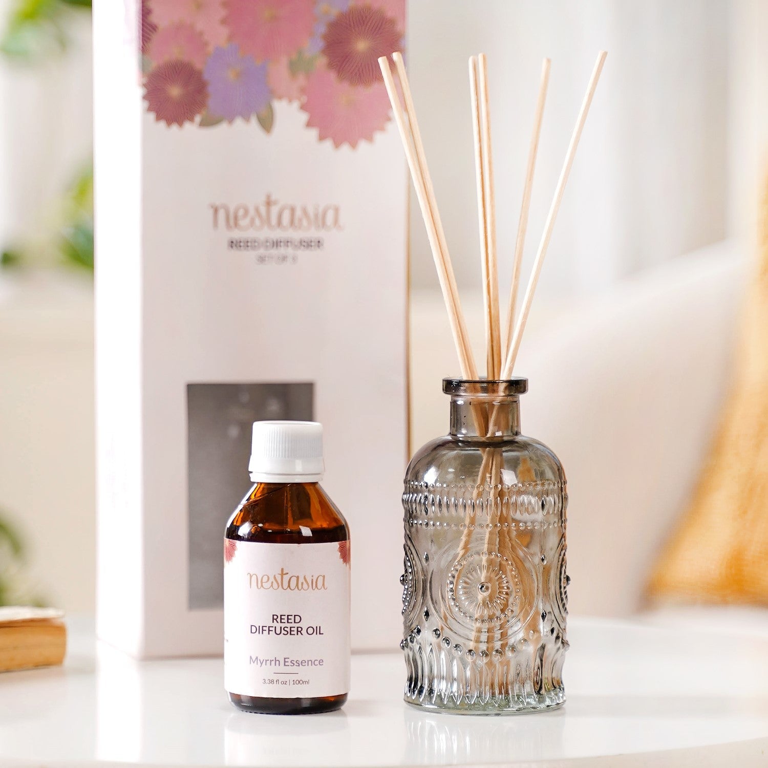 Nestasia Myrrh Essence Reed Diffuser Set Of 3