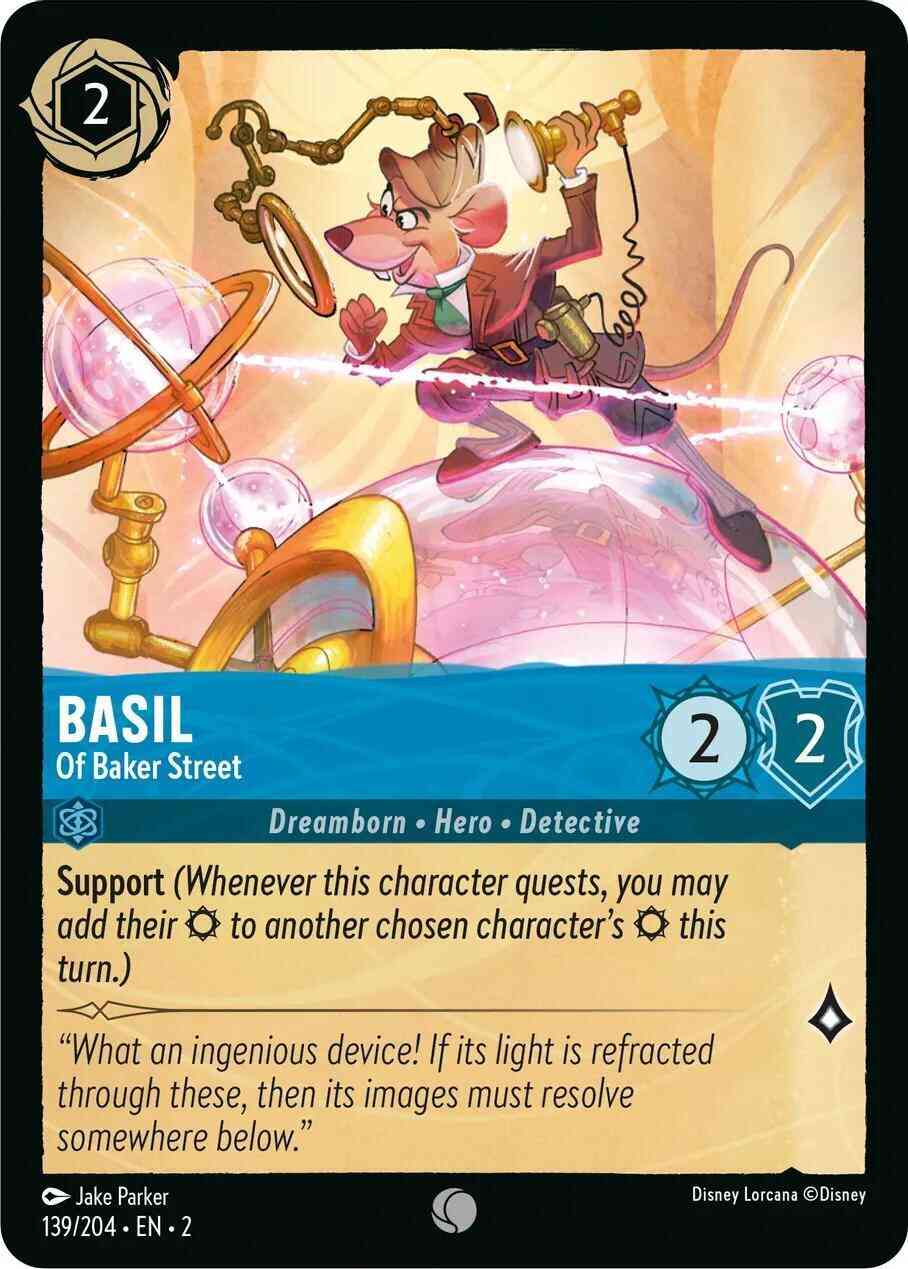 Lorcana Basil - Of Baker Street - 139/204 [Rise Of The Floodborn] [Non-Foil]