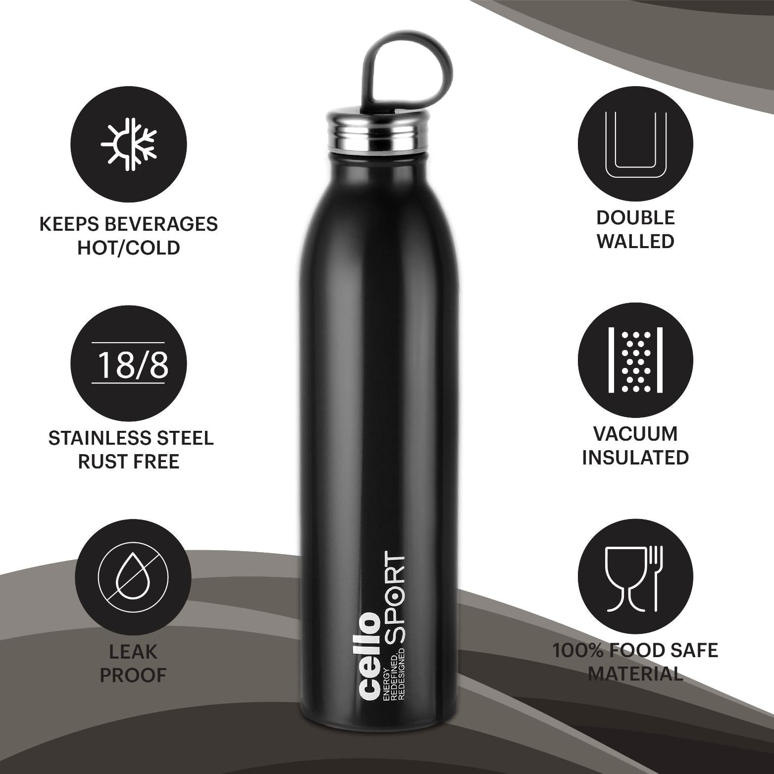 Cello Nios Flask, Vacusteel Water Bottle, 900ml - view 10