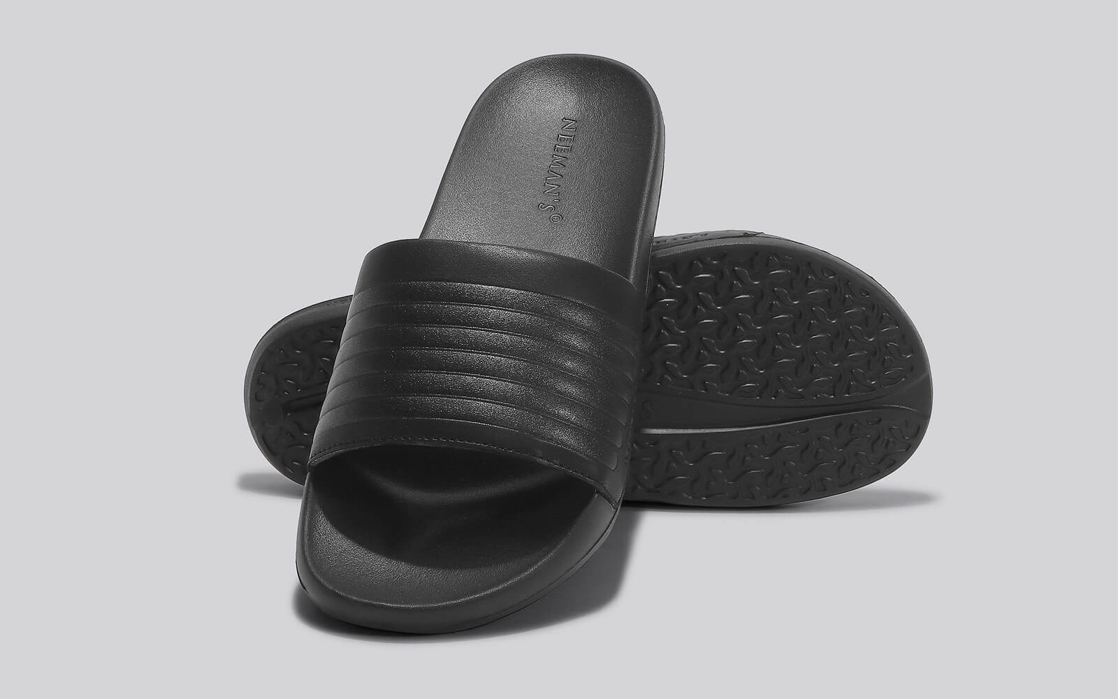 Neeman's FootBed Slides for Women : Black - view 6