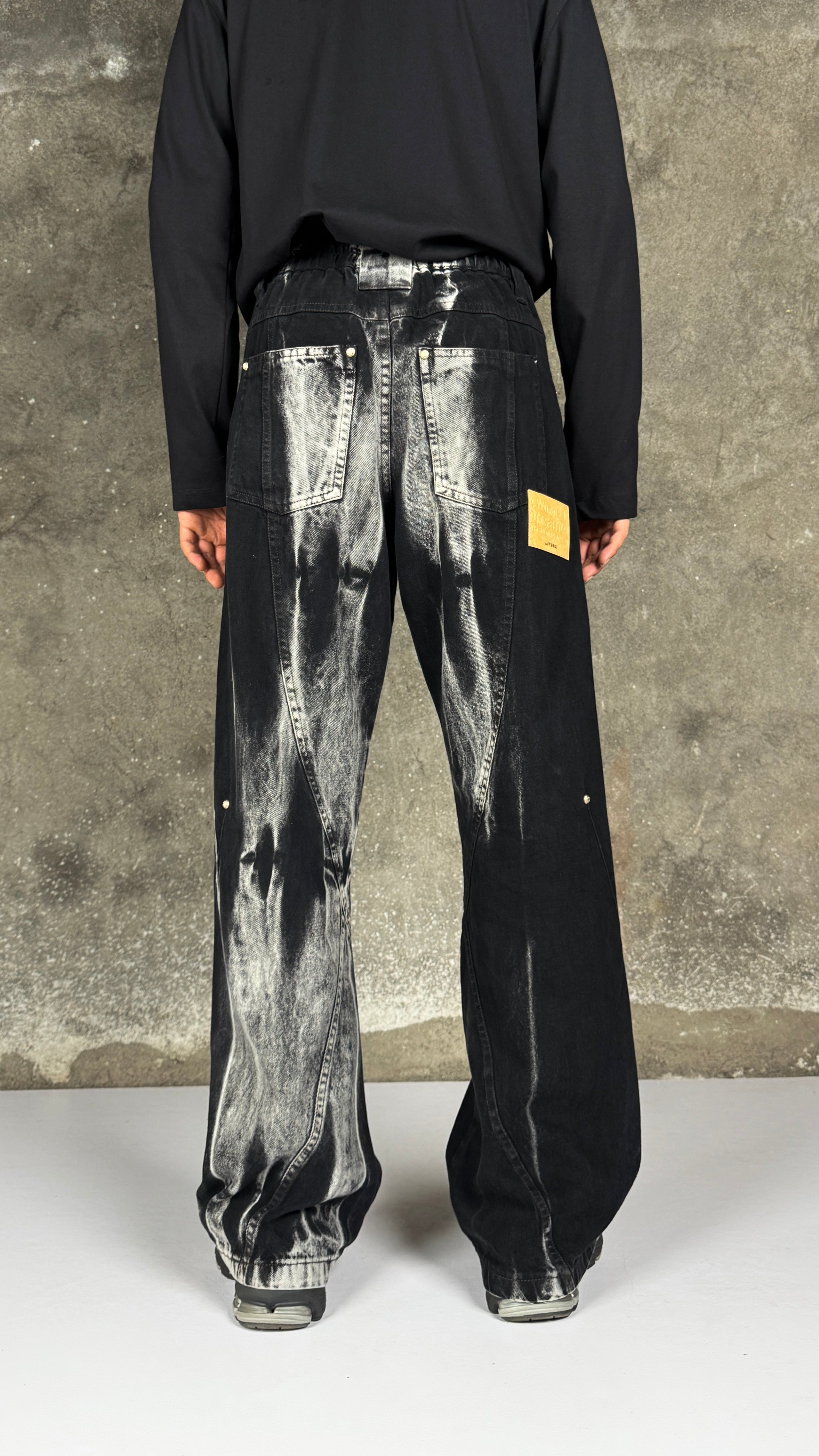 Leave The Rest Waves Panelled-Shibori Black - view 6