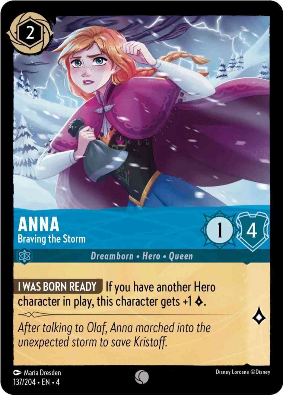 Lorcana Anna - Braving the Storm - 137/204 [Ursula's Return] [Non-Foil]