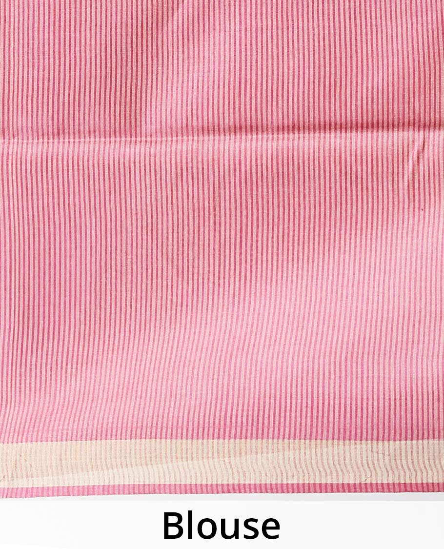 Pothys Purple intricate zari design tusser silk saree with self zari border - view 4
