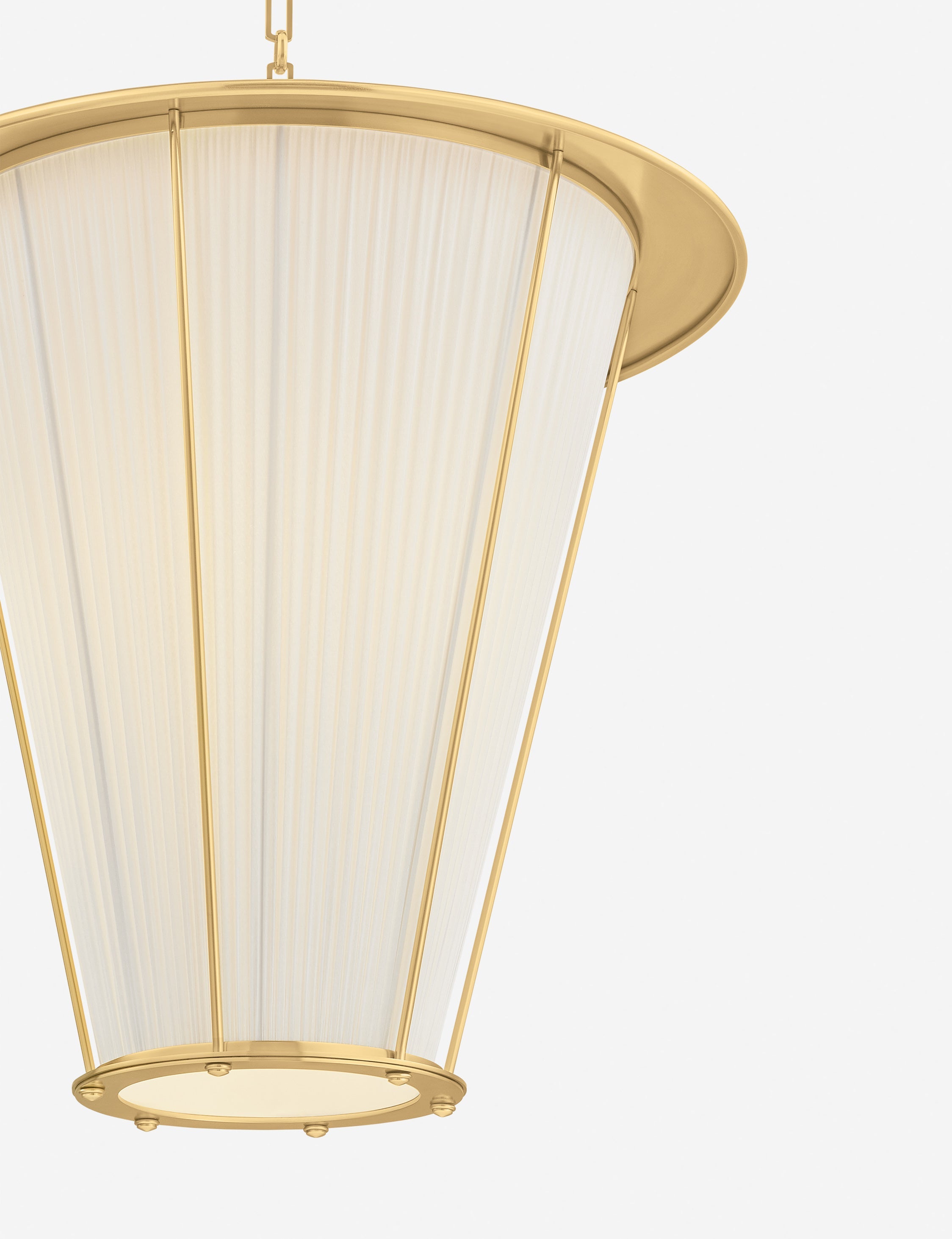 Lulu and Georgia Englert Pendant Light – Aged Brass and Ivory - view 9