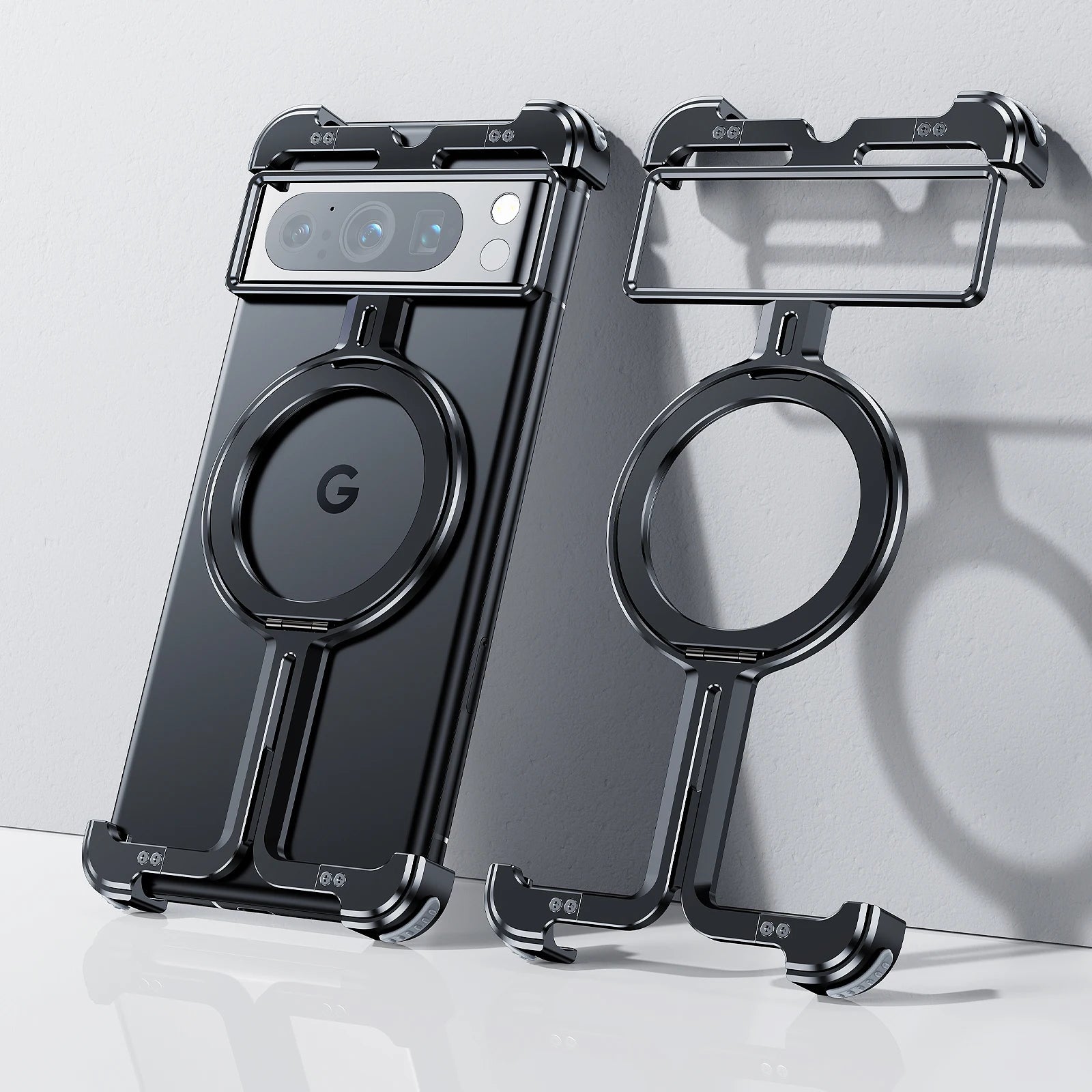 Million Cases Pixel 8 Series Pivot Guard Magnetic Ring Stand Case
