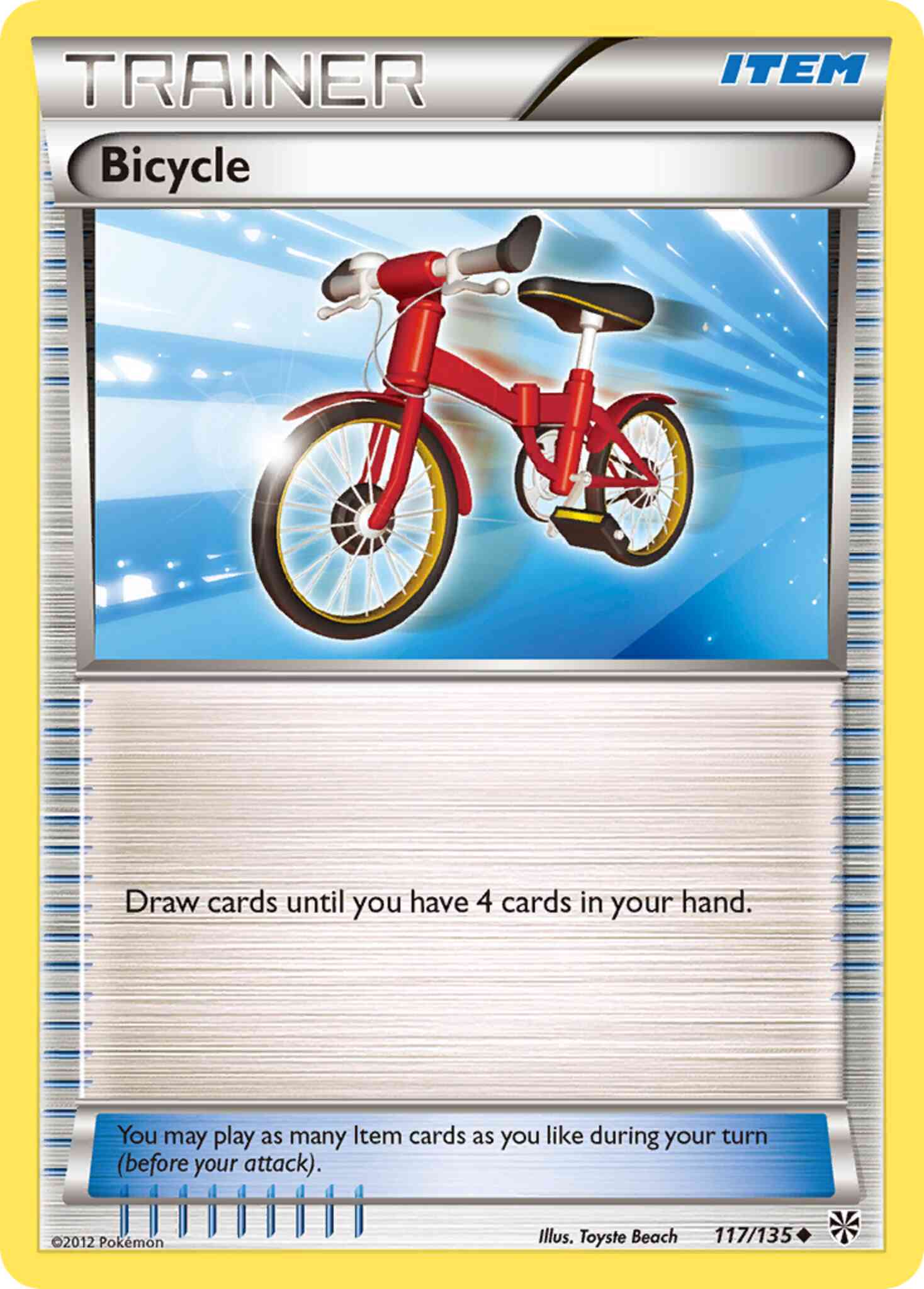 Uncommon bw8-117 non-holo – Pokémon Bicycle - 117/135 - Uncommon [bw8-117] [Non-Holo]
