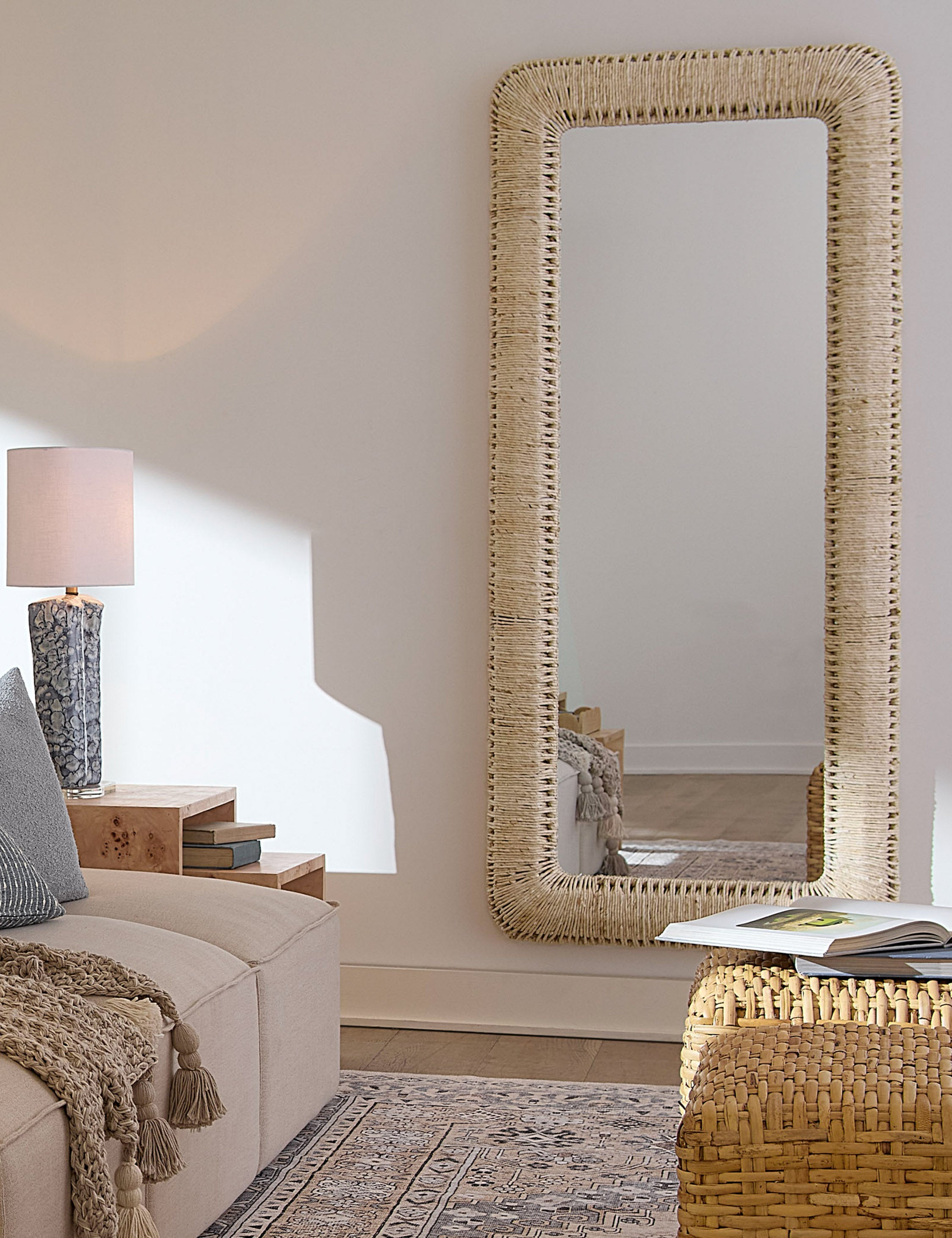 Lulu and Georgia Halina Floor Mirror – Natural - view 2