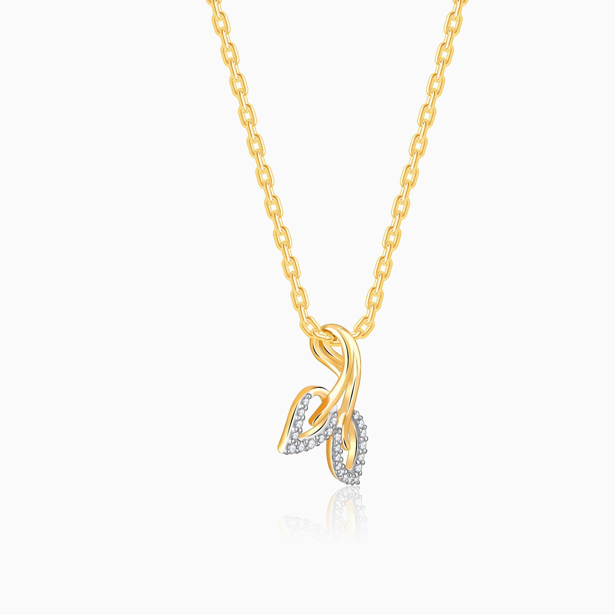 GIVA Jewellery Gold Serenade Diamond Pendant - view 4