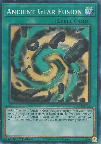 Yu-Gi-Oh! Ancient Gear Fusion - RA05-EN063 - Collector's Rare - 1st Edition