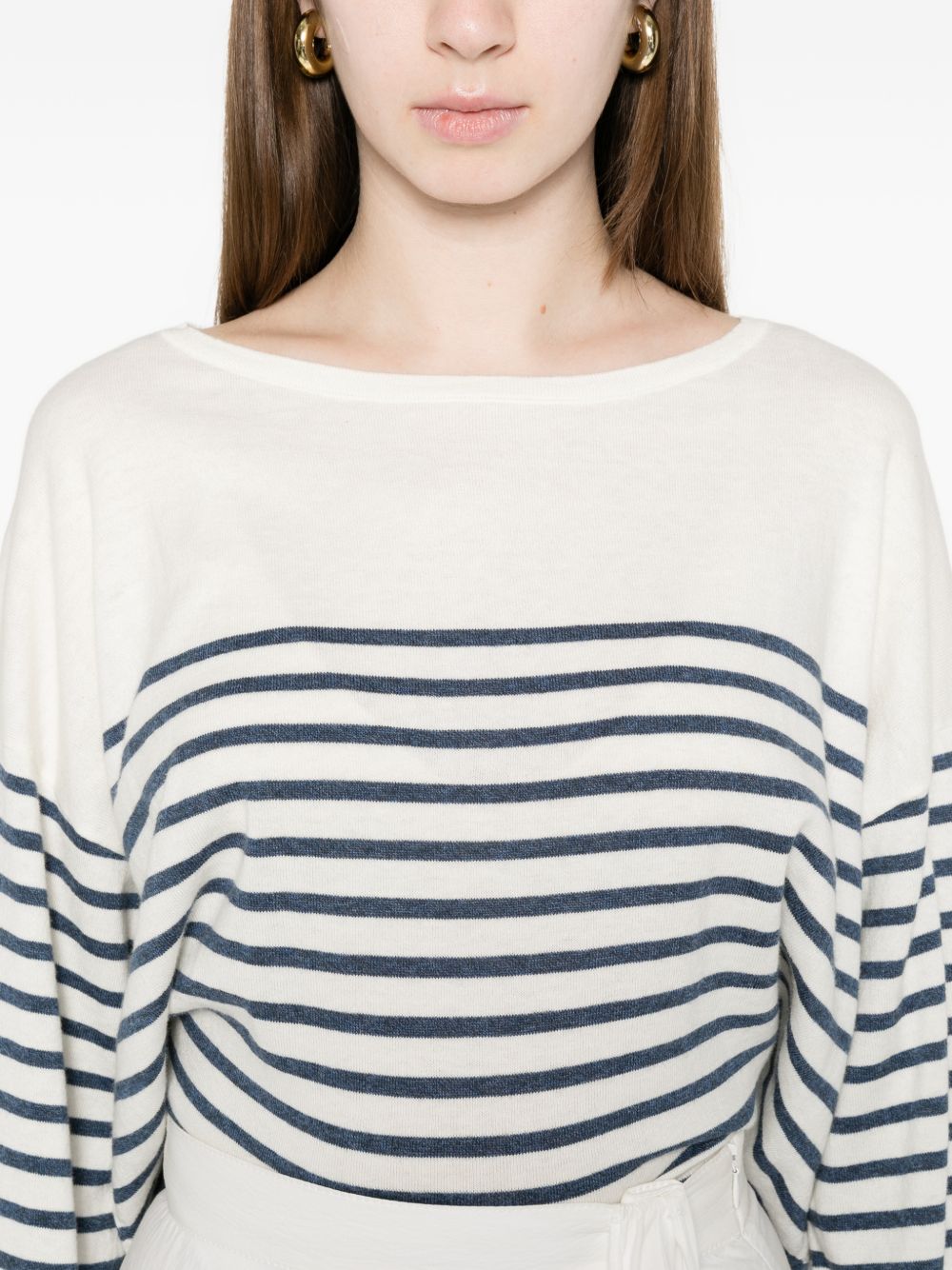 Ct Plage Striped cotton sweater – Cotton 95%, Cashmere 5% - view 4