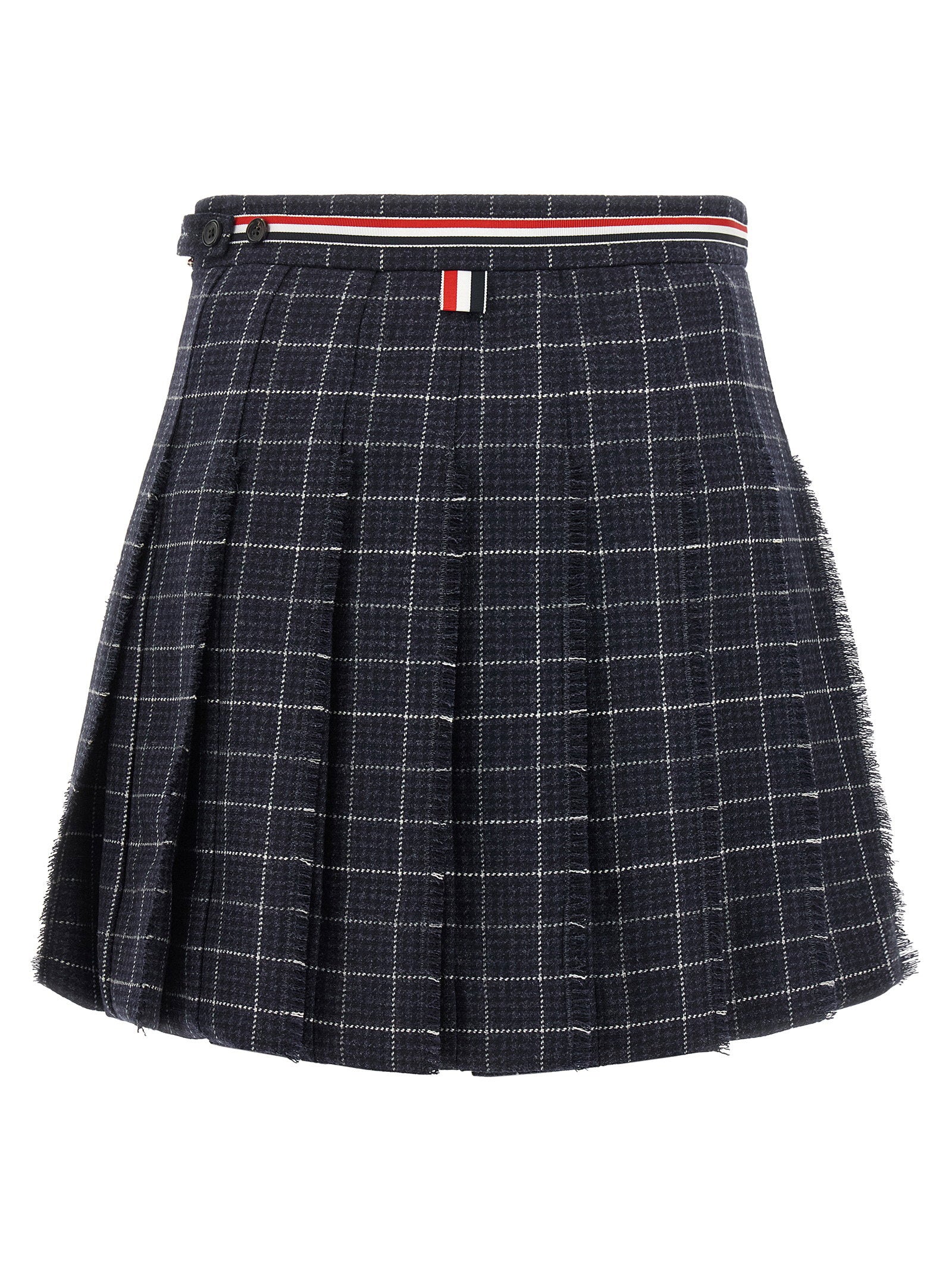 Thom Browne Rwb Pleated Tweed Skirt – 100% wool - view 2