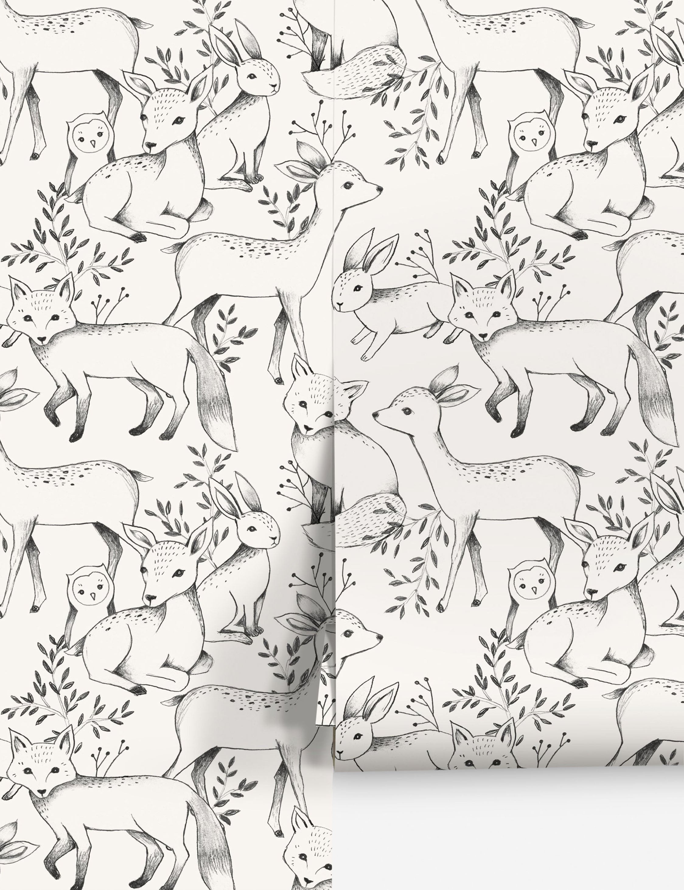 Lulu and Georgia Woodland Wallpaper by Rylee + Cru - view 2