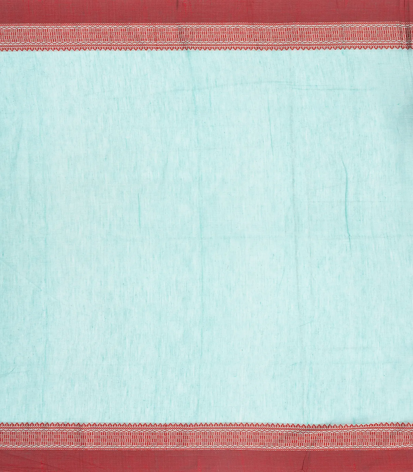 RmKV Light Blue Handloom Bengal Cotton Saree With Floral Buttas - view 4