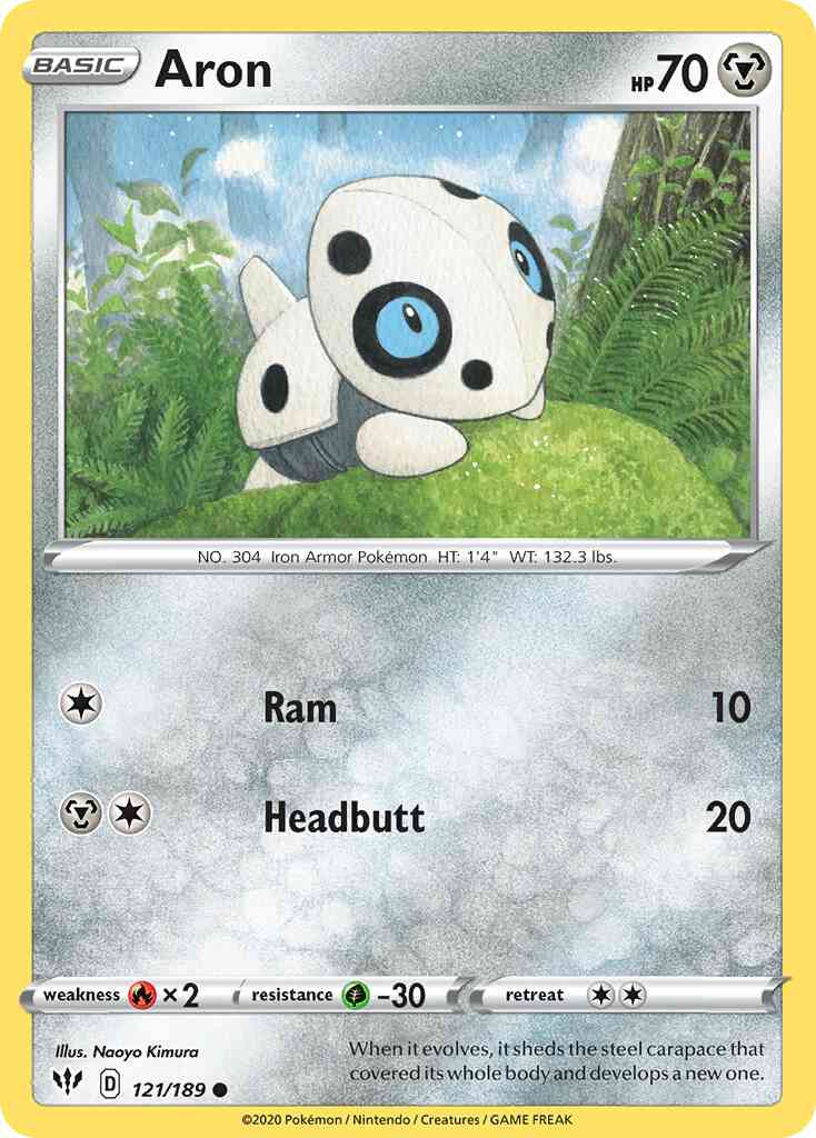 Common swsh3-121 non-holo – Pokémon Aron - 121/189 - Common [swsh3-121] [Non-Holo]