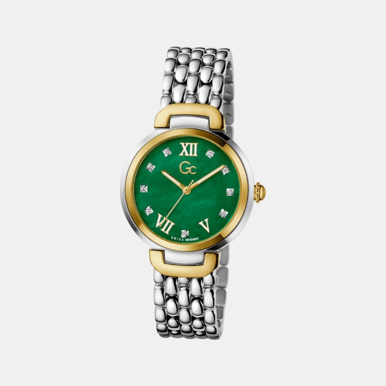 Gc Allure Women Quartz Green Dial Analog Stainless Steel Watch Z64002L1 - view 3
