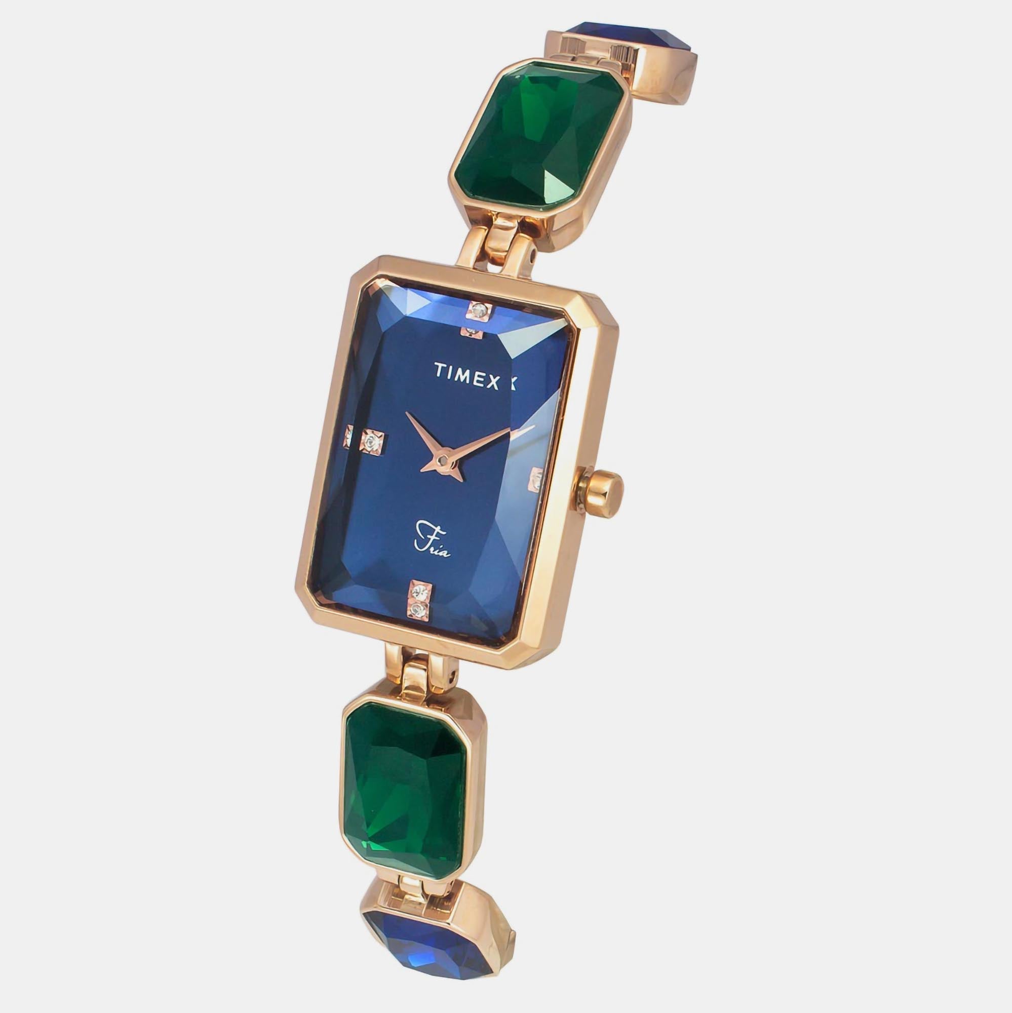 Timex Fria Women Quartz Blue Dial Analog Brass Watch TWEL16902 - view 2