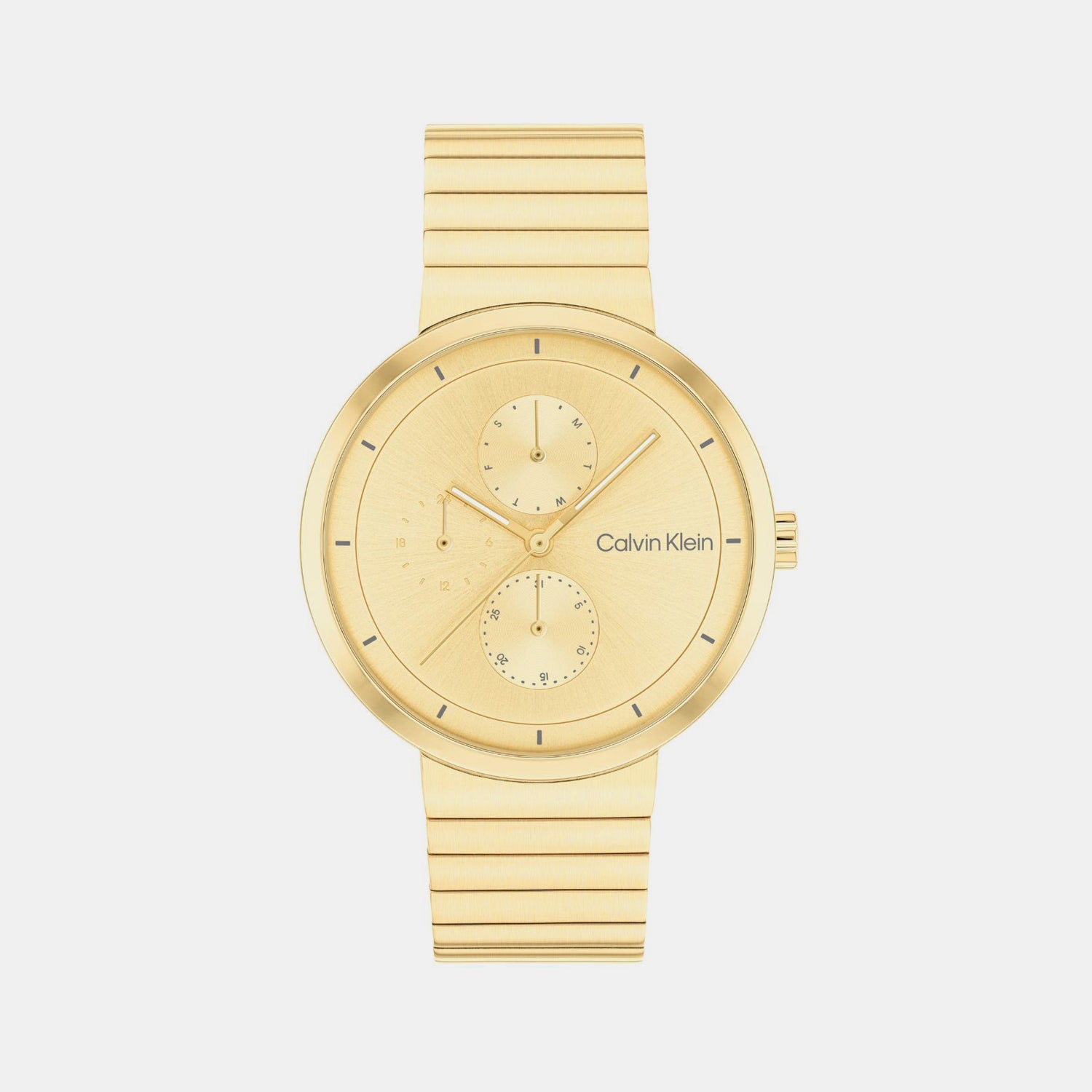 Calvin Klein Create Women Quartz Gold Dial Multi-Function Stainless Steel Watch 25100030