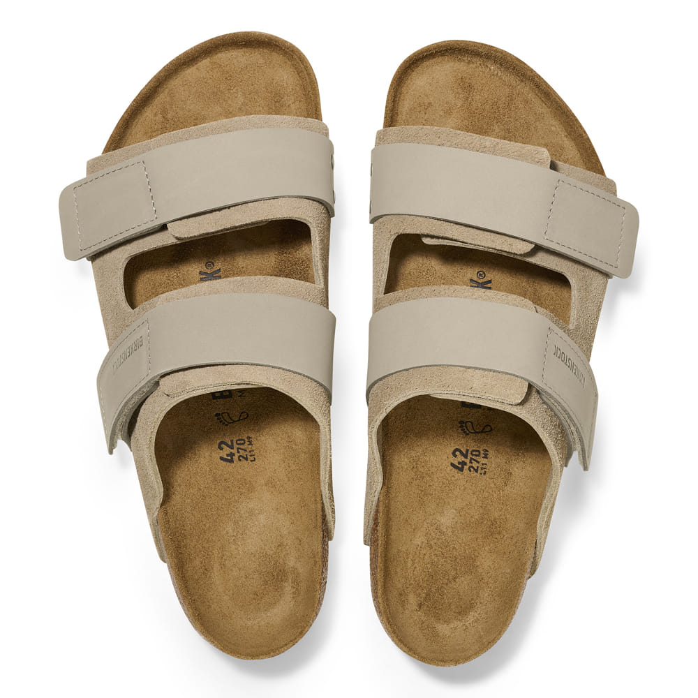 Birkenstock Uji Nubuck Suede Leather – Beige Beige/Taupe - view 3