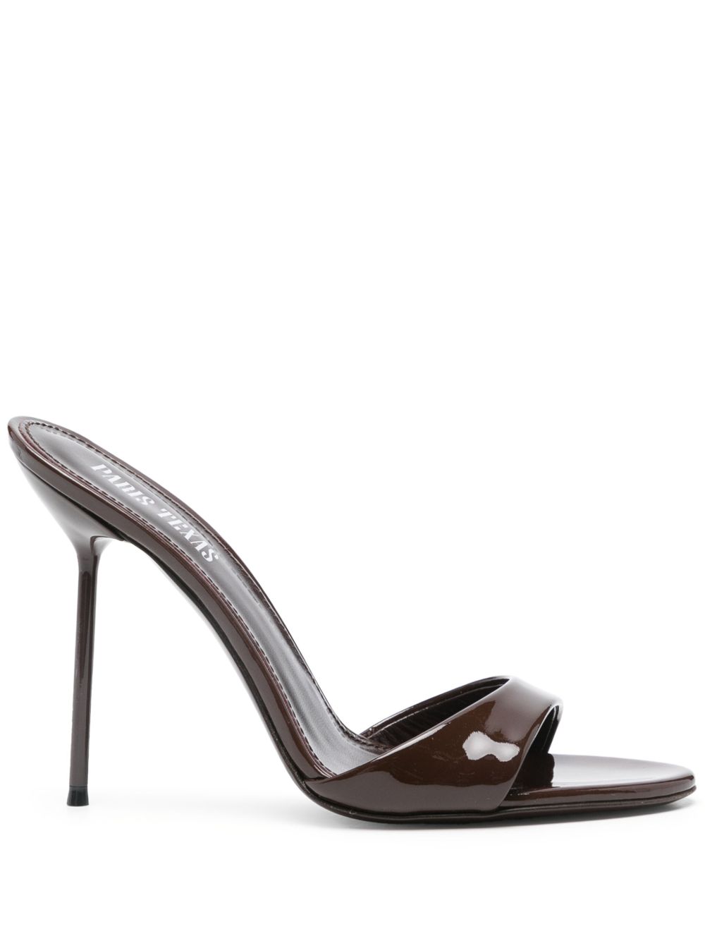 Paris Texas Sandals BROWN – Patent Calf Leather 100%