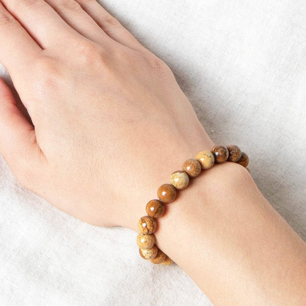 Tiny Rituals Picture Jasper Energy Bracelet 8mm - view 2
