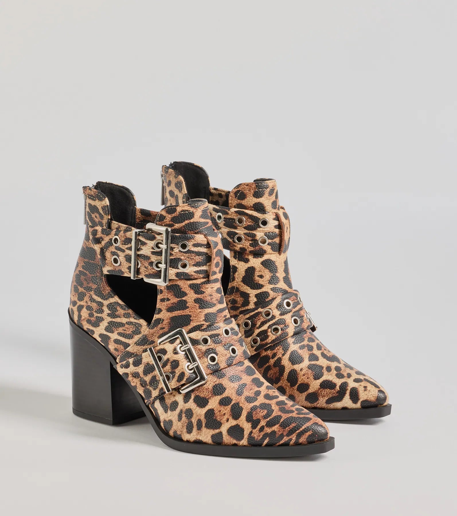 Windsor Edgy Stride Buckle Strap Ankle Booties