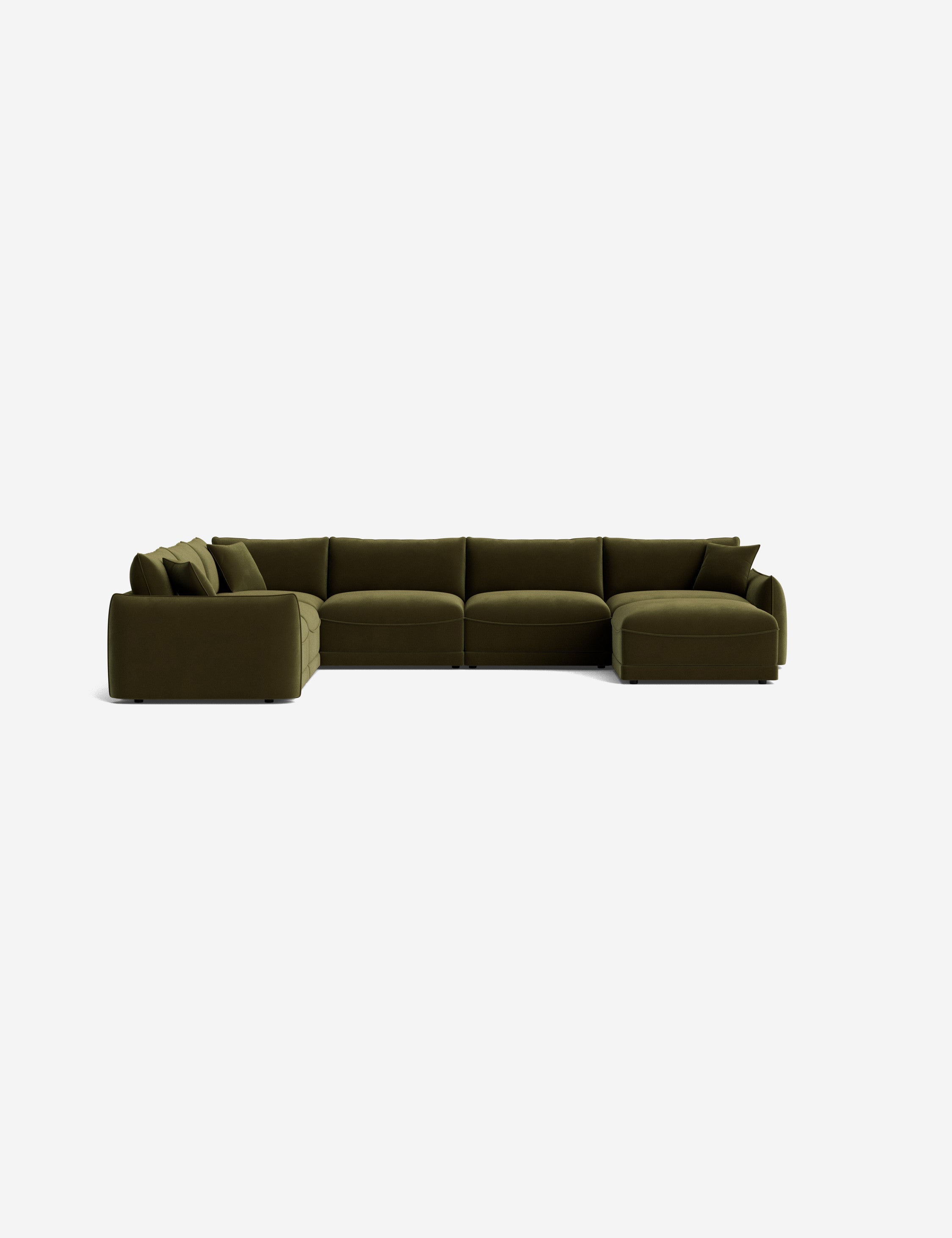 Lulu and Georgia Balmer Modular Corner Sectional Sofa With Ottoman - view 58