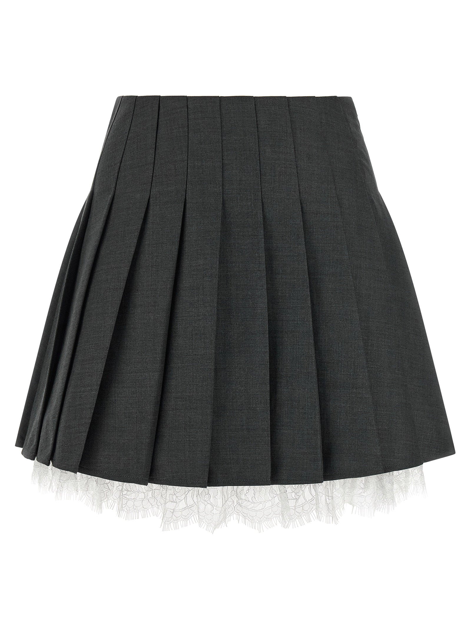 Self-Portrait Pleated Skirt – 51% polyester 49% wool