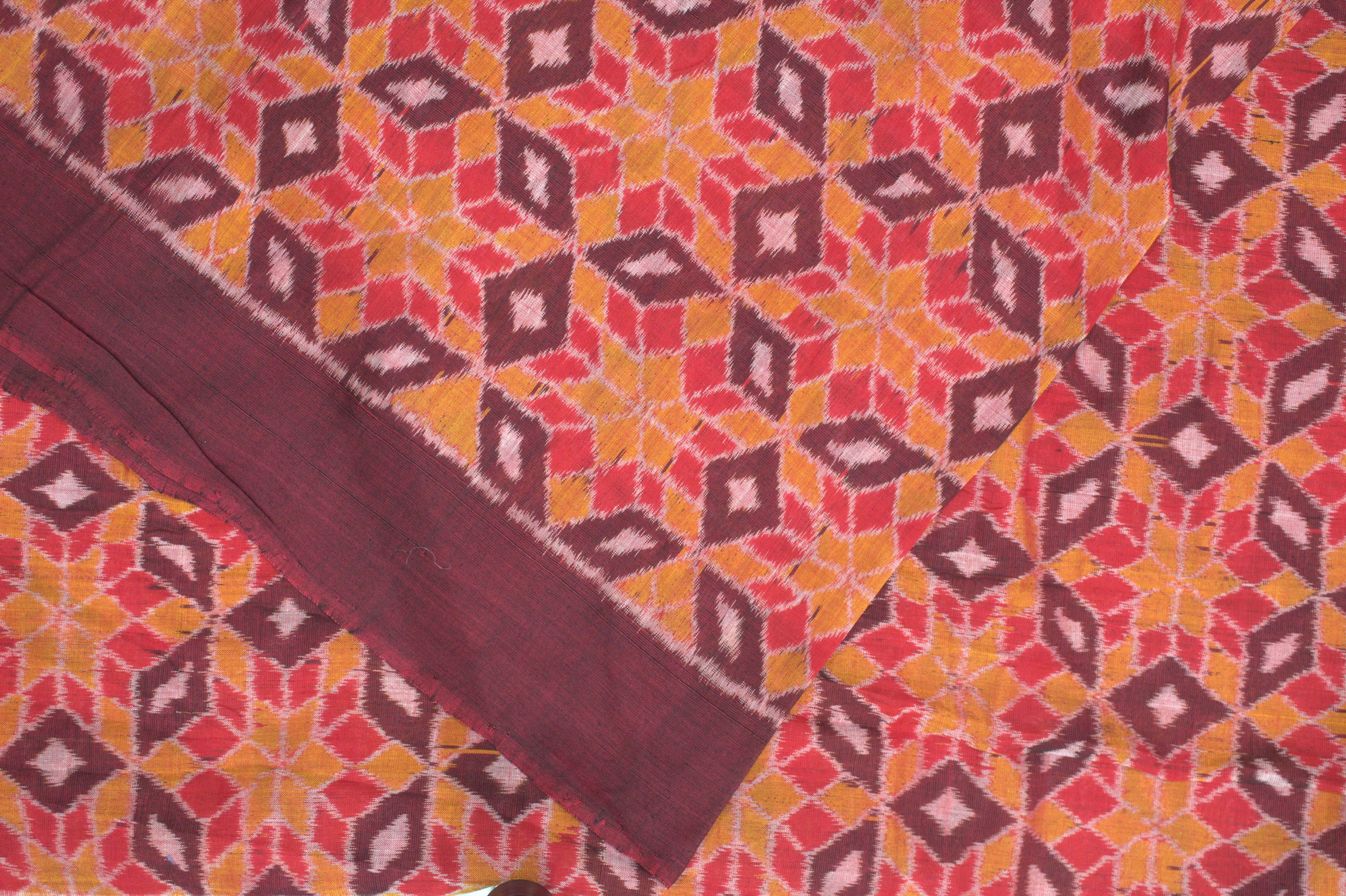 IndianVillèz Pasapali Theme Sambalpuri Cotton Fabric - view 2