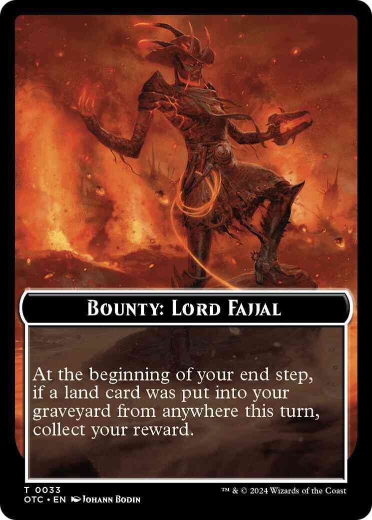 Bounty lord fajjal – Magic Bounty: Lord Fajjal Token [33] [Outlaws of Thunder Junction: Commander: Tokens] [Non-Foil]