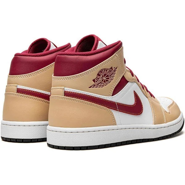 Kicks Machine Air Jordan 1 Mid "Light Curry Cardinal Red" Sale - view 8