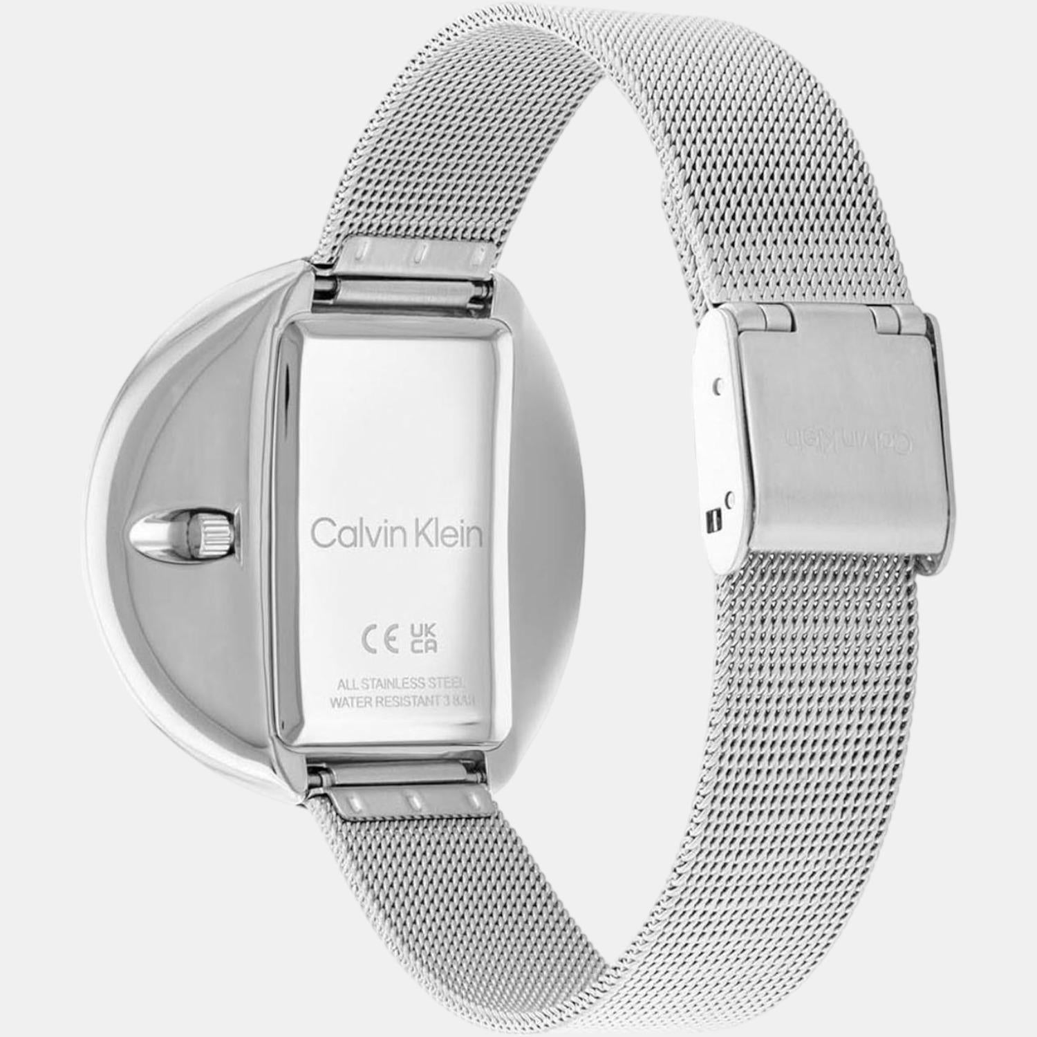 Calvin Klein Circular Women Quartz Silver Dial Analog Stainless Steel Watch 25200016 - view 2