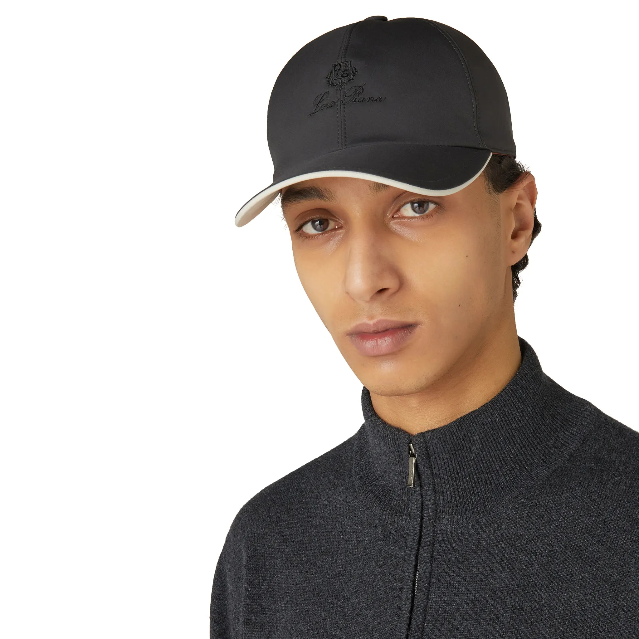 Loro Piana Microfibre Storm System Onyx Ivory Baseball Cap - view 2